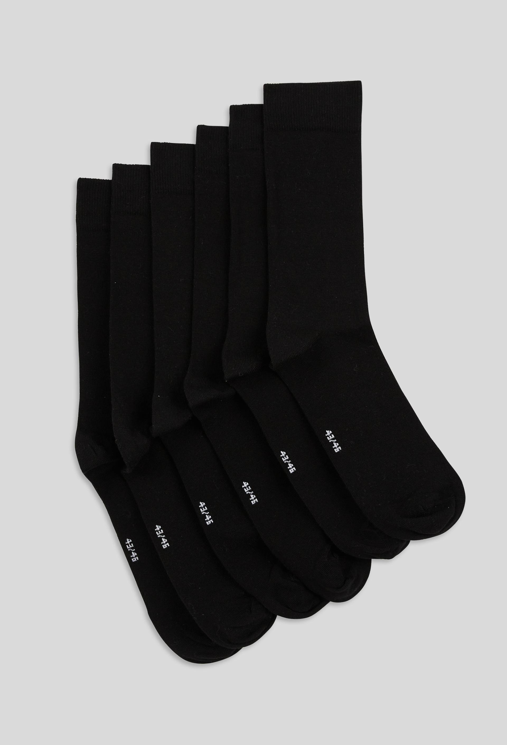 Lot de 3 paires de chaussettes en coton, Noir, swatch image