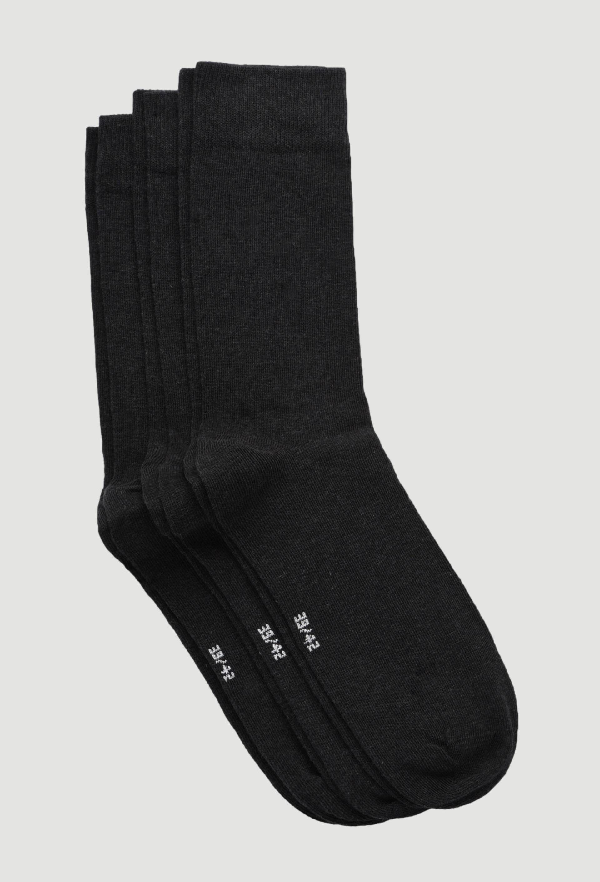 Lot de 3 paires de chaussettes en coton, Gris foncé, swatch image