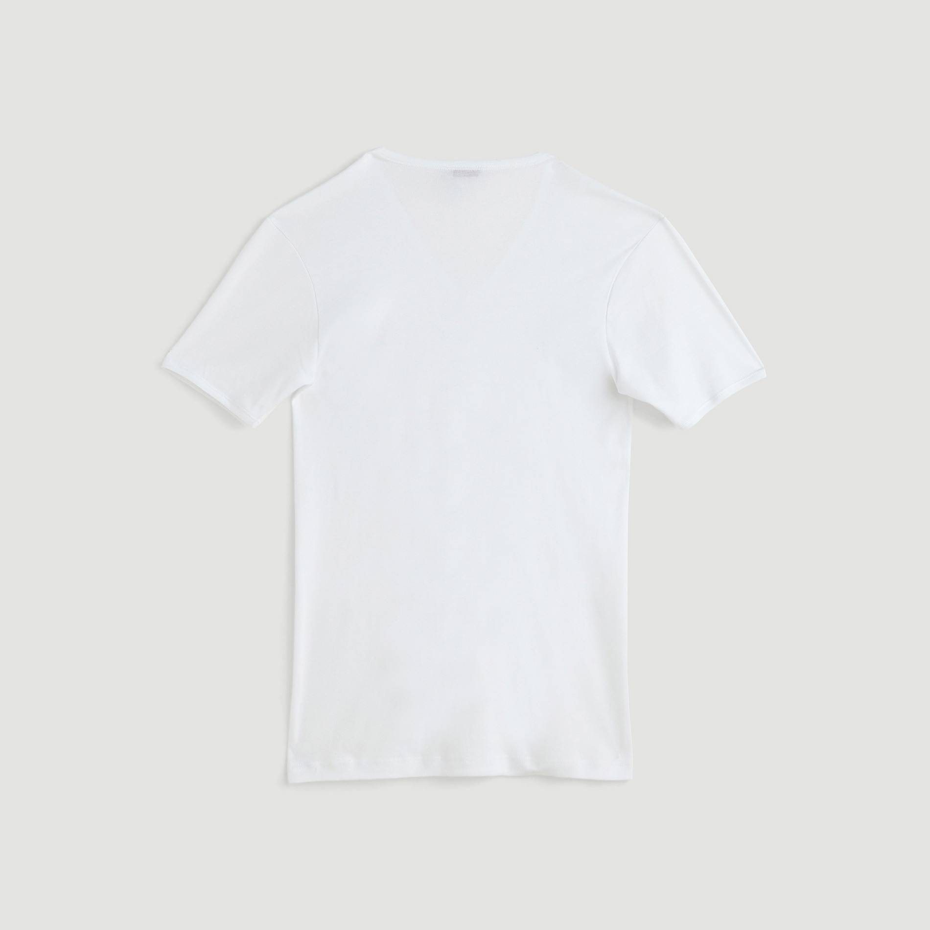 T shirt col v manches courtes en coton BIO Eminence, certifi&eacute; OEKO-TEX, Blanc, large image number 1