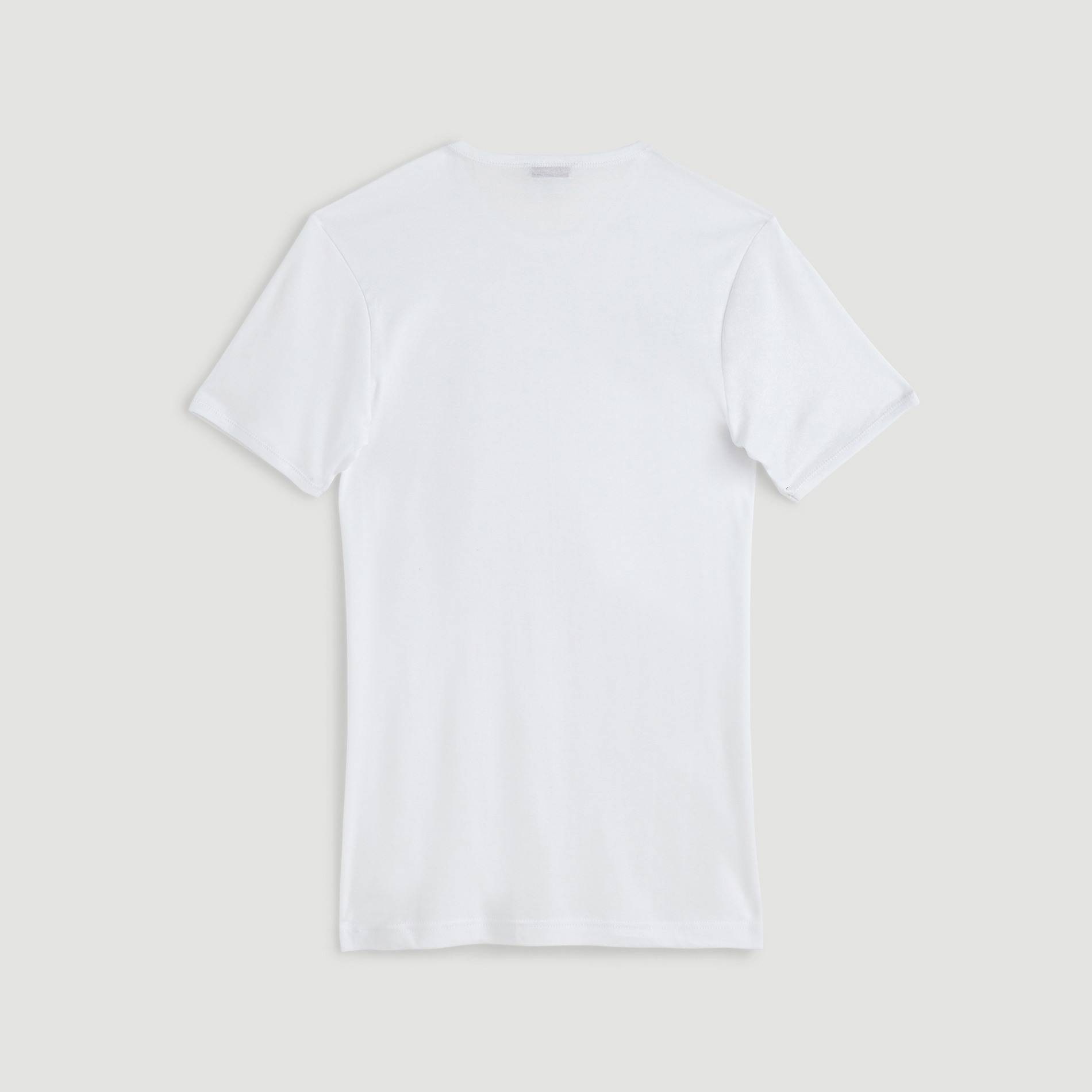T-shirt col rond manches courtes en coton Eminence, certifi&eacute; OEKO-TEX, Blanc, large image number 1