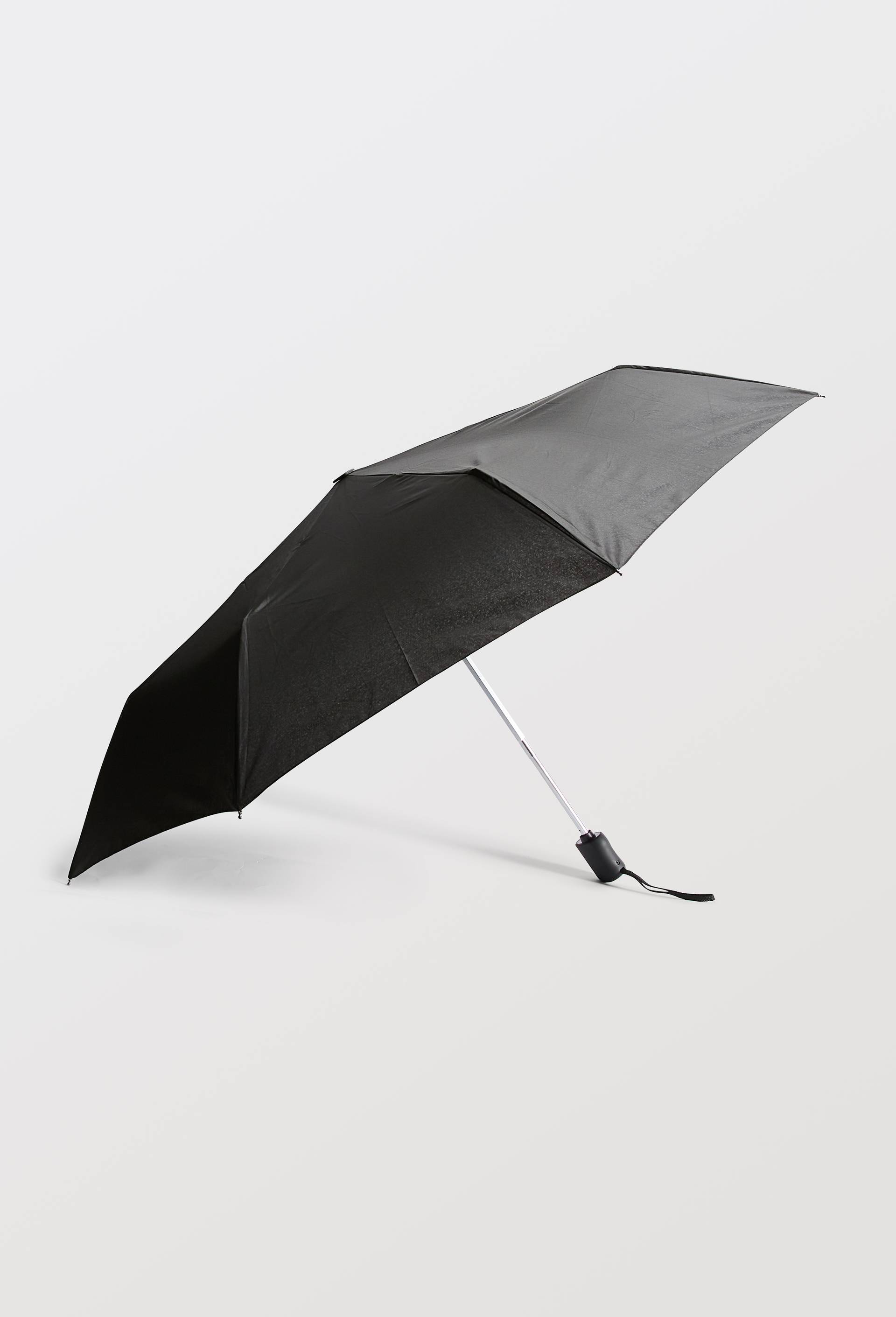 Parapluie automatique petit format uni, Noir, large image number 1.0