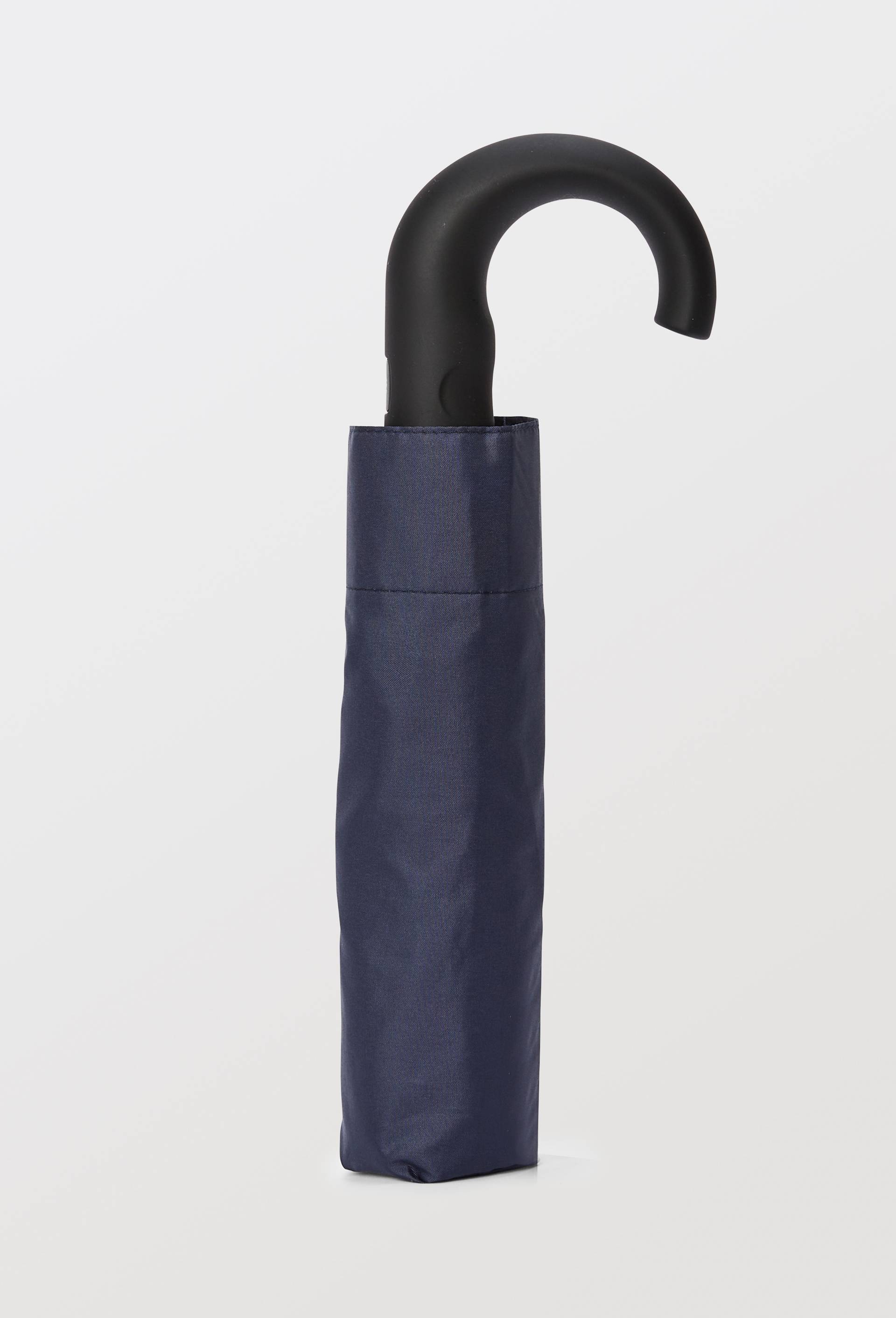 Parapluie automatique moyen format uni, Bleu fonc&eacute;, large image number 0