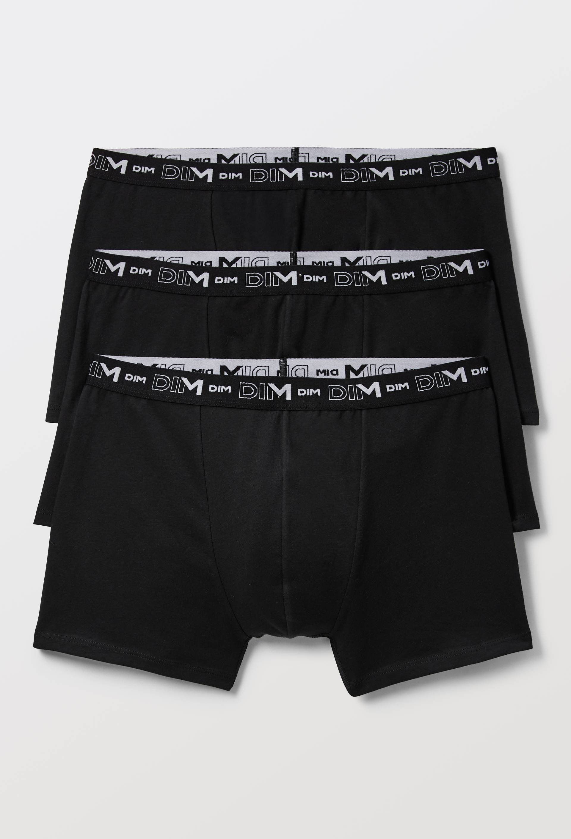 Lot de 3 boxers en coton MULTIPACK DIM, Noir, swatch image
