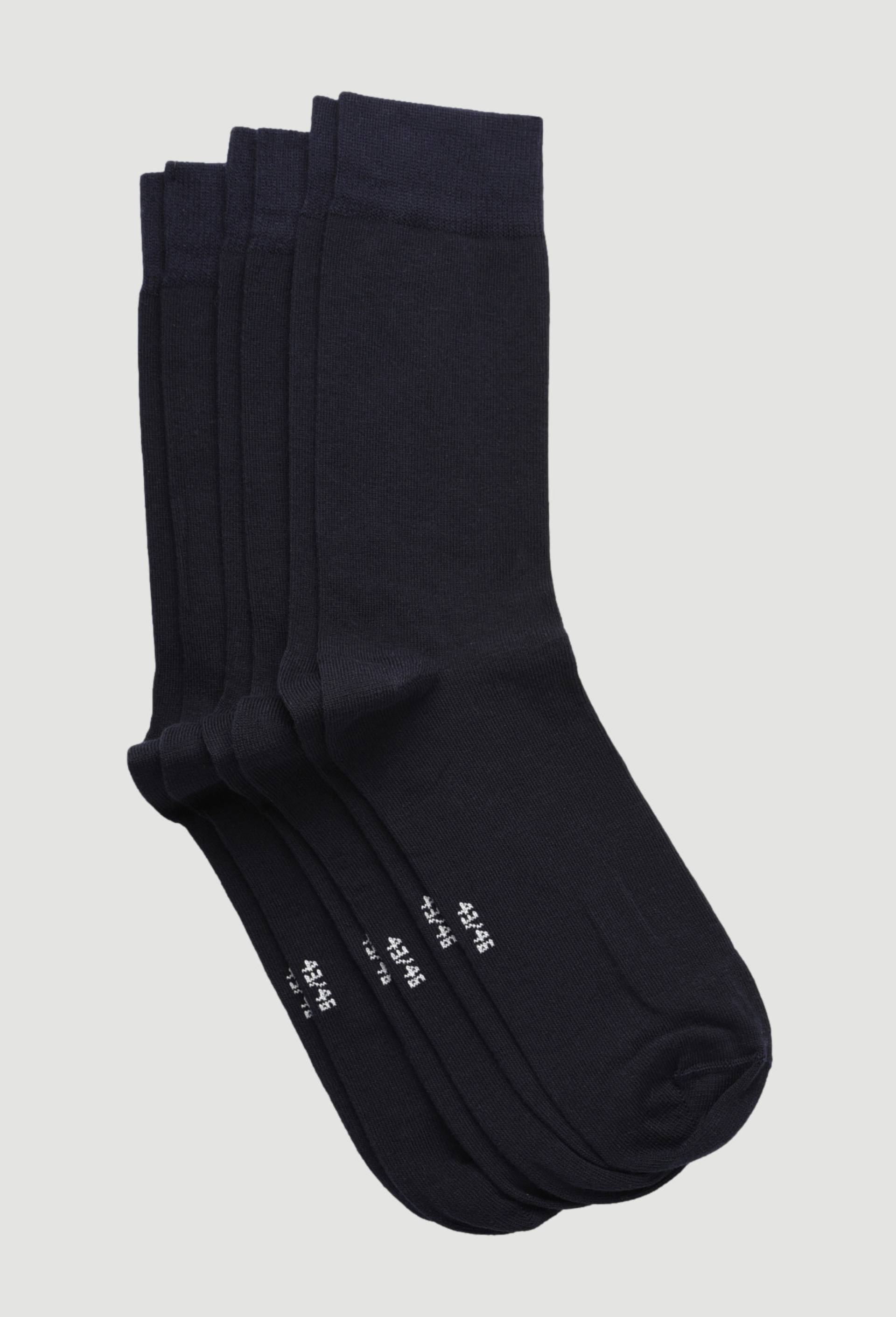 Lot de 3 paires de chaussettes en coton, Bleu foncé, swatch image