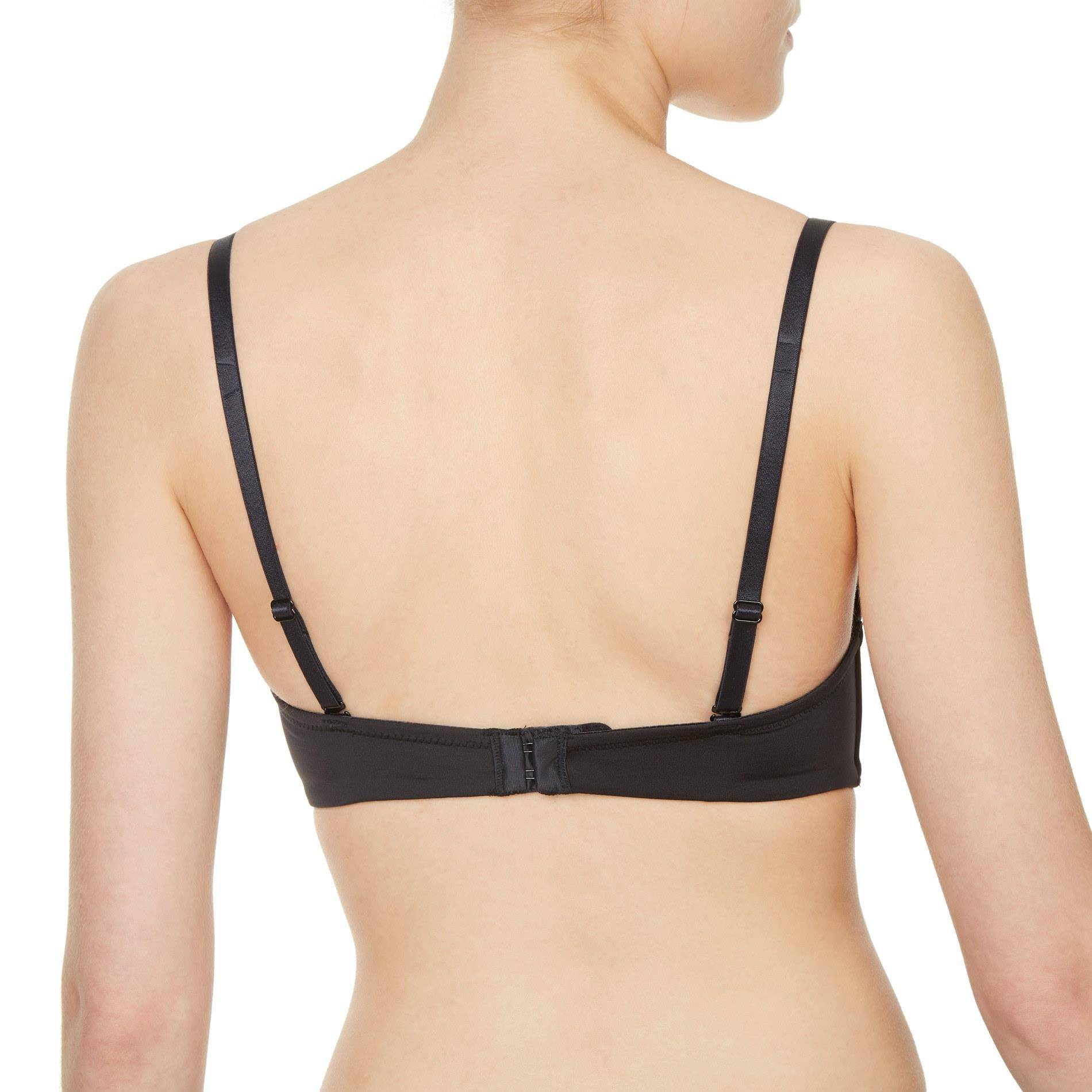 Soutien-gorge bandeau à coques avec bretelles amovibles, Noir, large image number 2.0