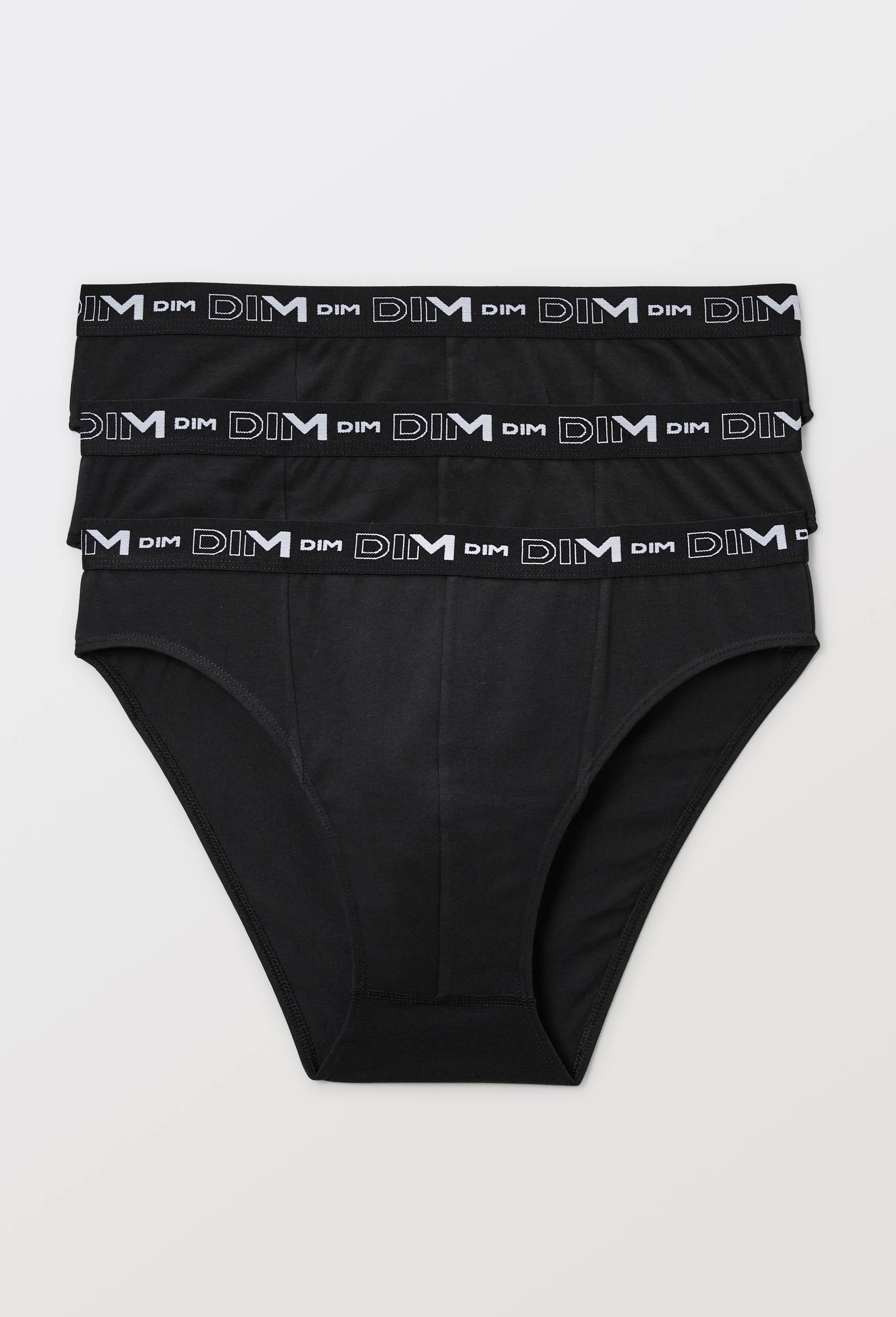 Lot de 3 slips en coton MULTIPACK DIM, Noir, large image number 0.0