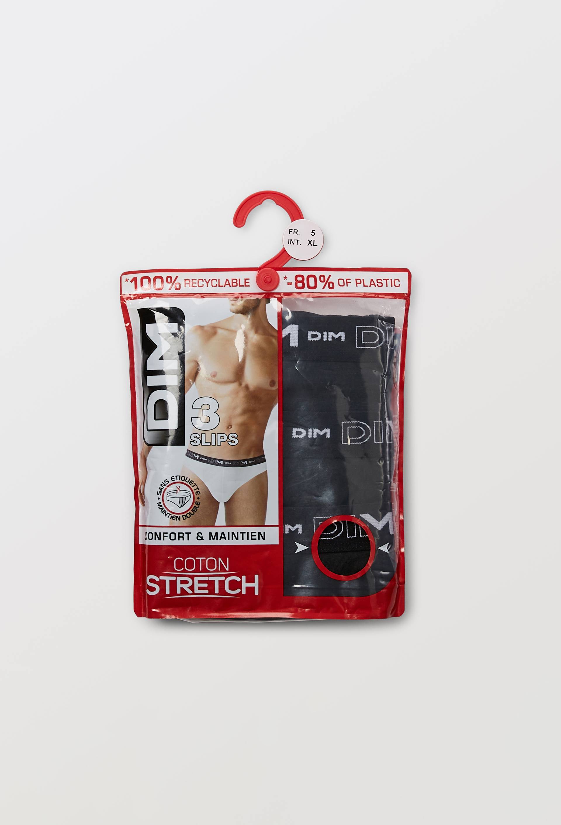 Lot de 3 slips en coton MULTIPACK DIM, Noir, large image number 2
