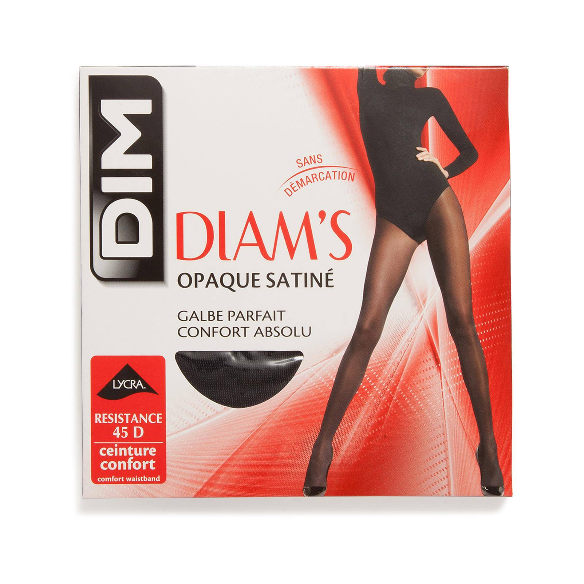 Collant sculptant jambes fusel&eacute;es opaque effet satin&eacute; Diam's DIM, Noir, large image number 0
