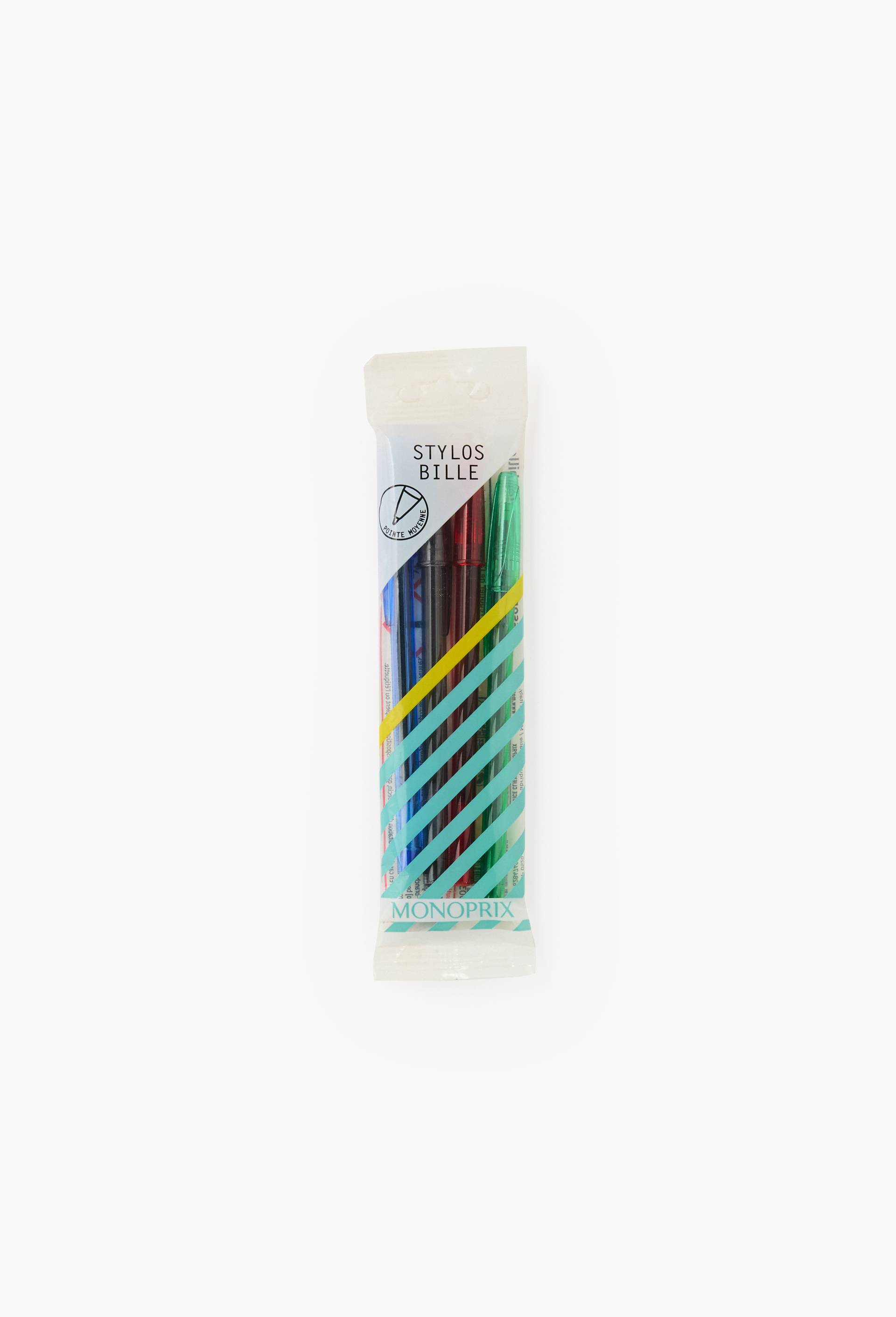 4 Stylos bille bleu, noir, rouge, vert, , large image number 0