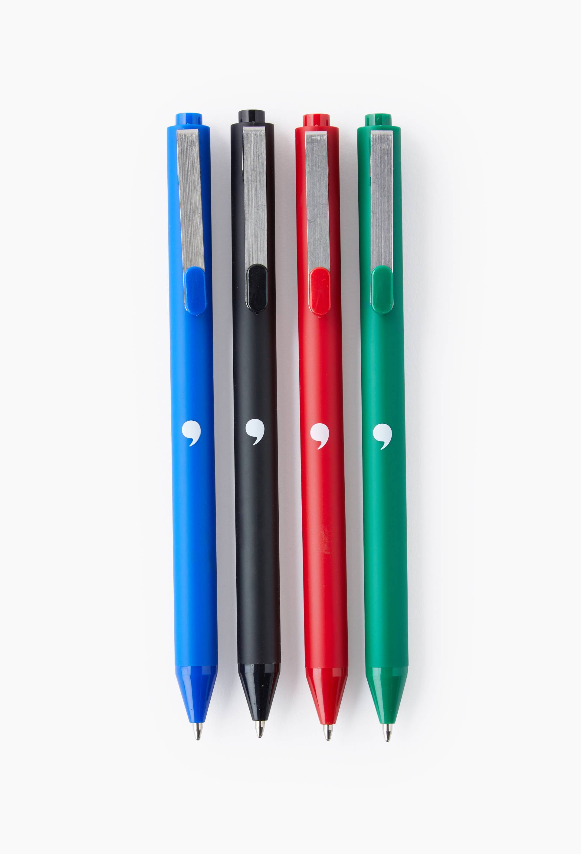 4 Stylos bille bleu, noir, rouge, vert, , large image number 1