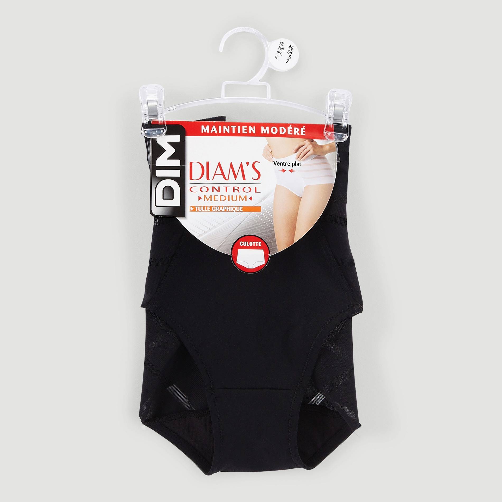 Culotte taille haute ventre plat DIM, Noir, large image number 0