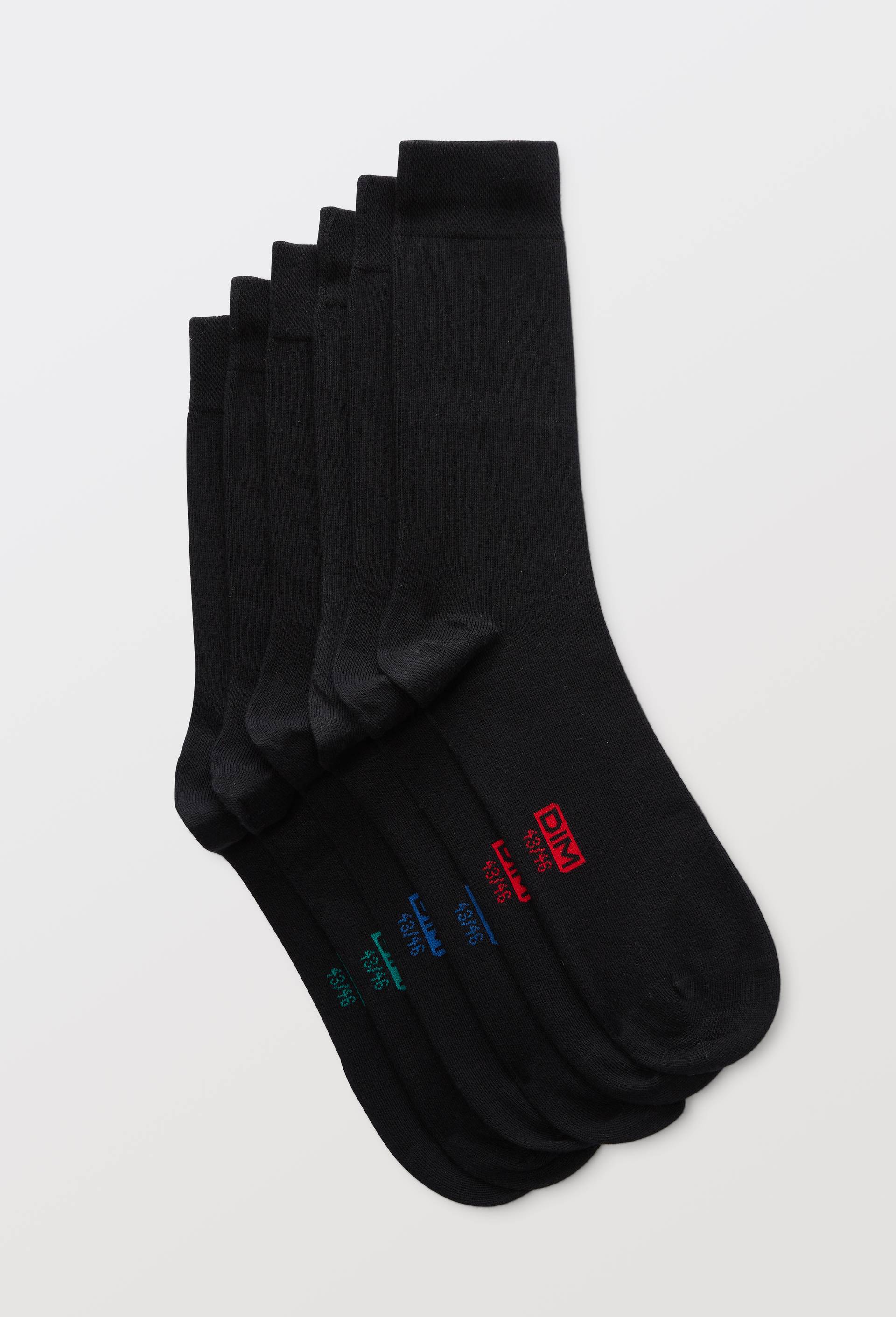 Lot de 3 paires de chaussettes en coton DIM, Noir, large image number 0.0