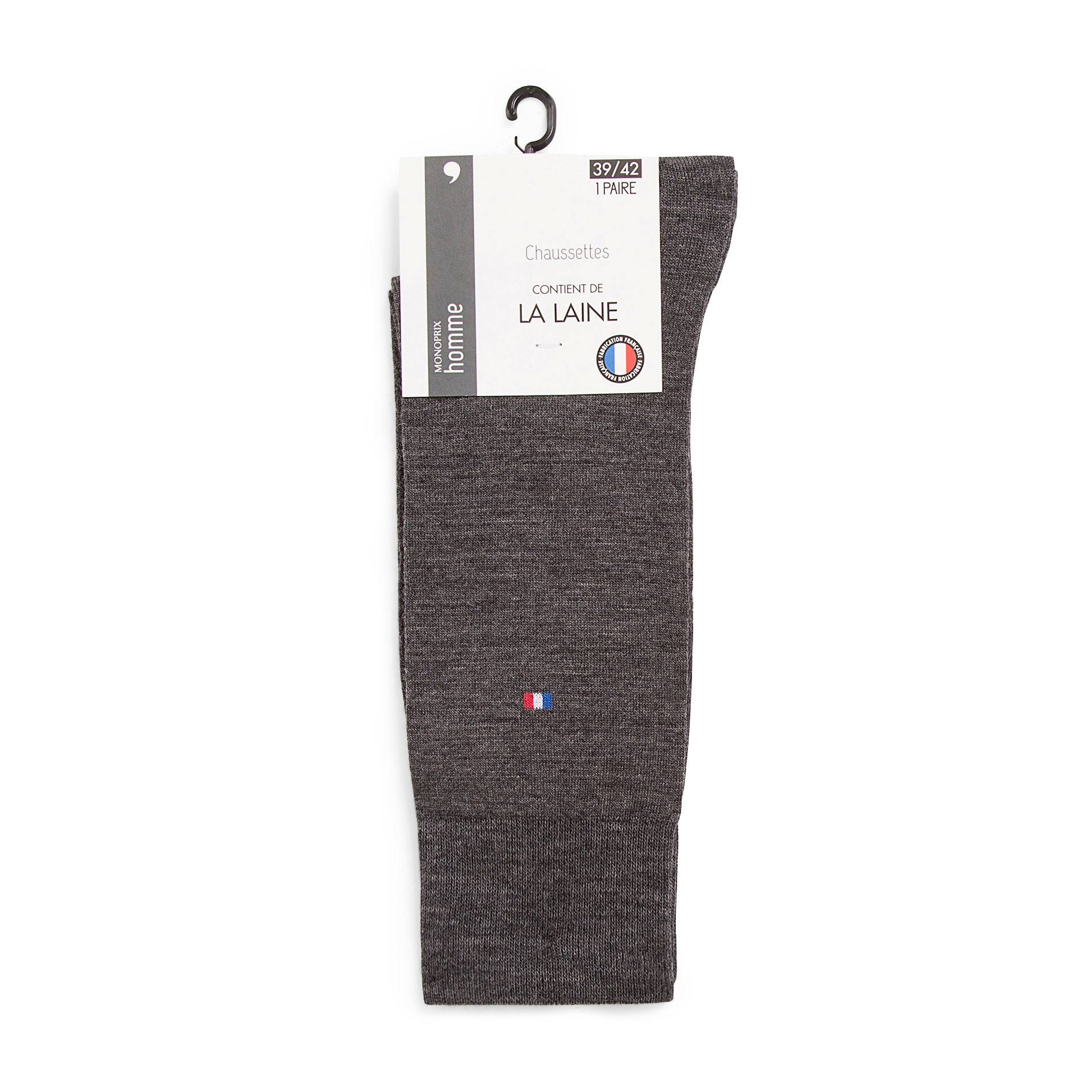 Chaussette en laine, Gris, large image number 0.0