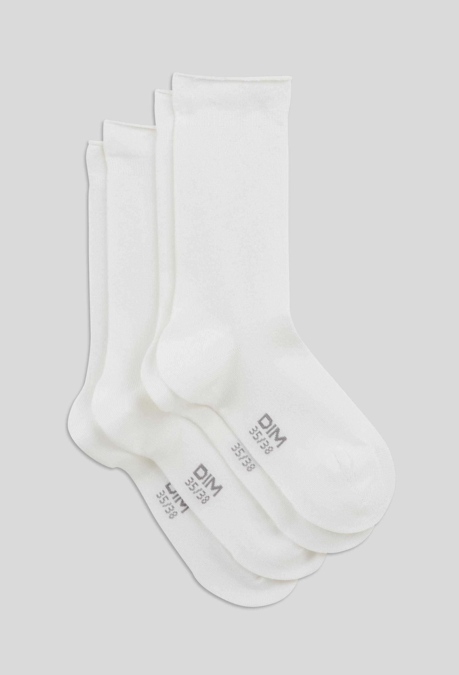 Lot de 2 chaussettes en modal DIM, Blanc, large image number 1