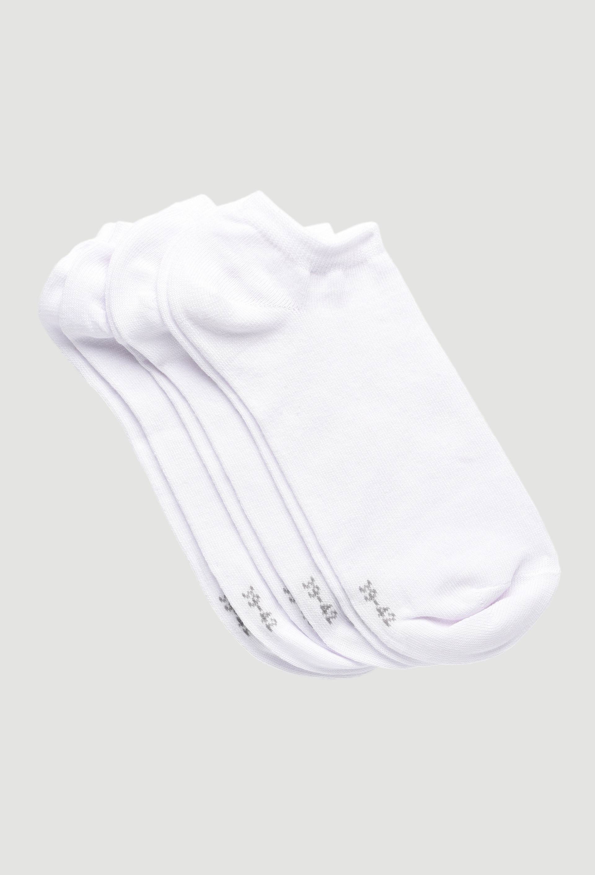 Lot de 3 paires de socquettes en coton de SPORT, certifié OEKO-TEX, Blanc, swatch image