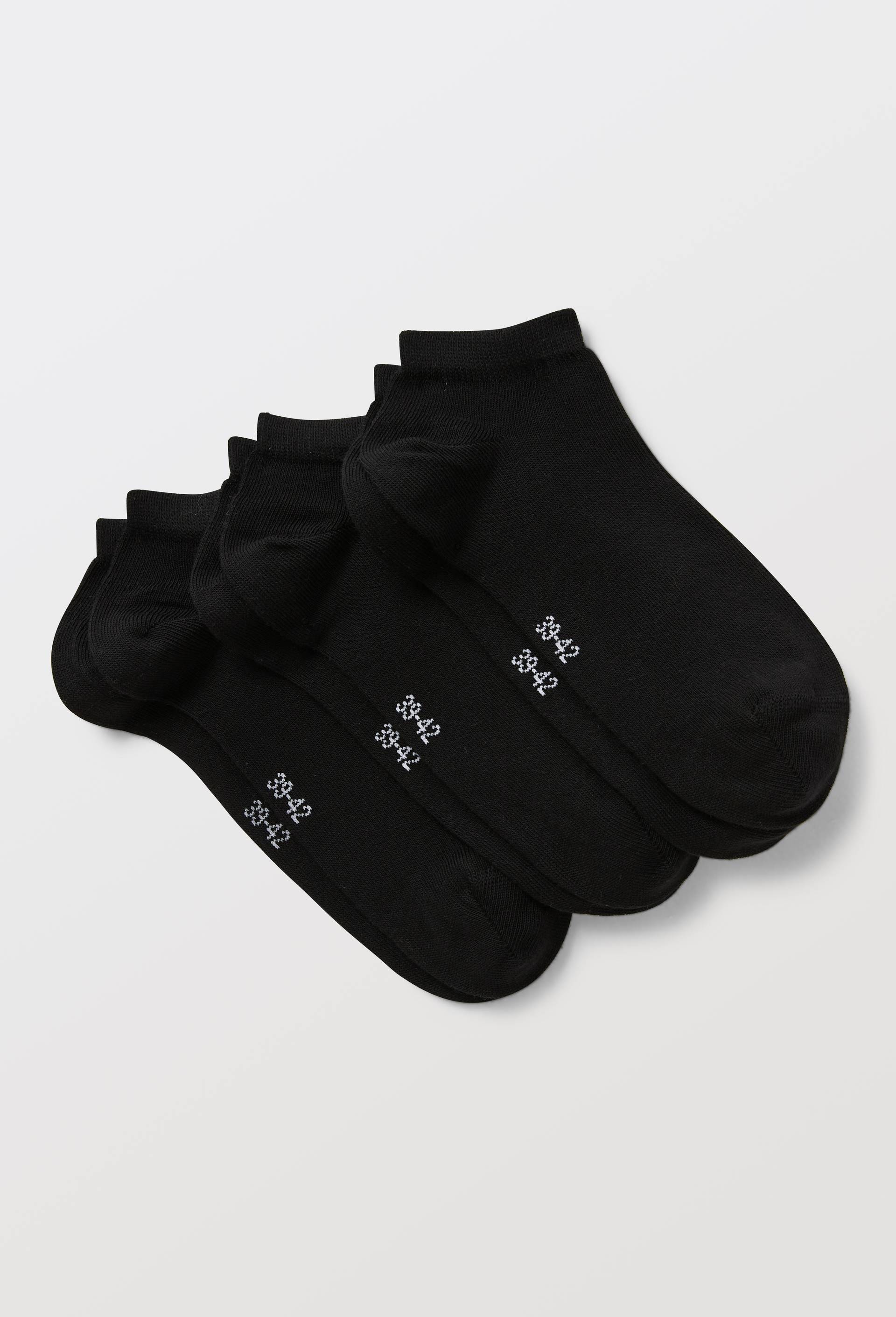 Lot de 3 paires de socquettes en coton de SPORT, certifi&eacute; OEKO-TEX, Noir, large image number 0.0