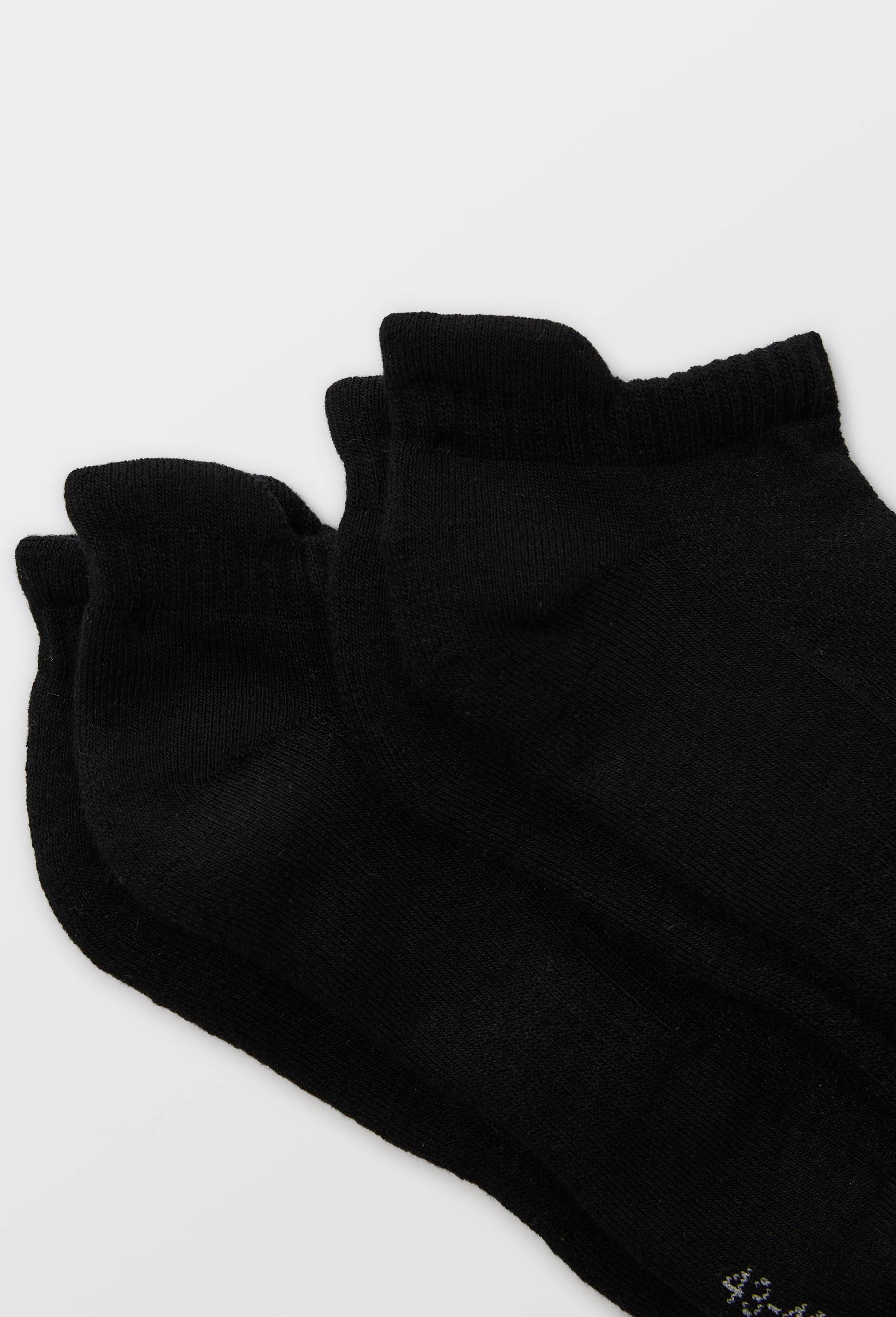 Lot de 2 paires de socquettes en coton de SPORT, certifi&eacute; OEKO-TEX, Noir, large image number 1