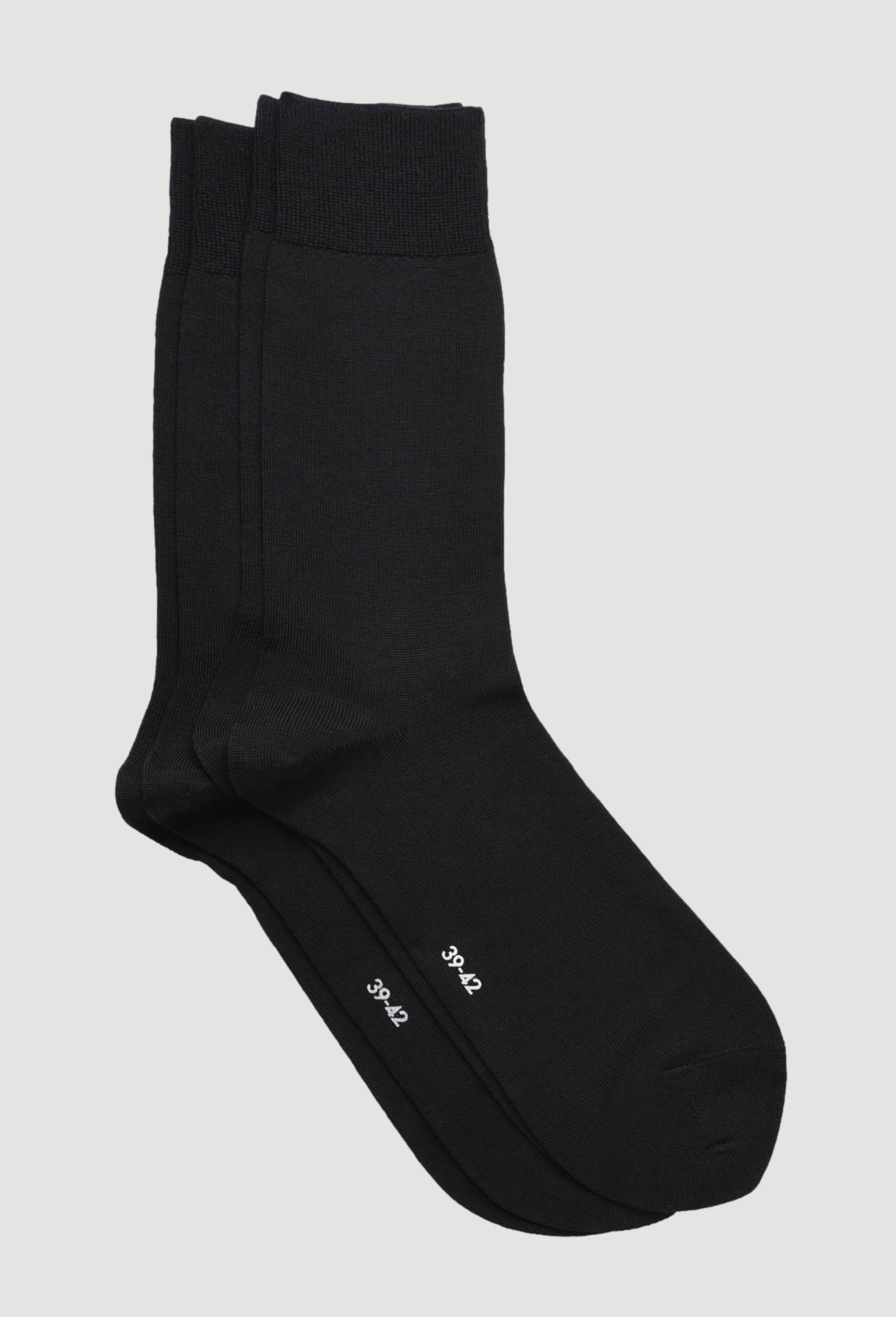 Lot de 2 paires de chaussettes en laine, Noir, swatch image