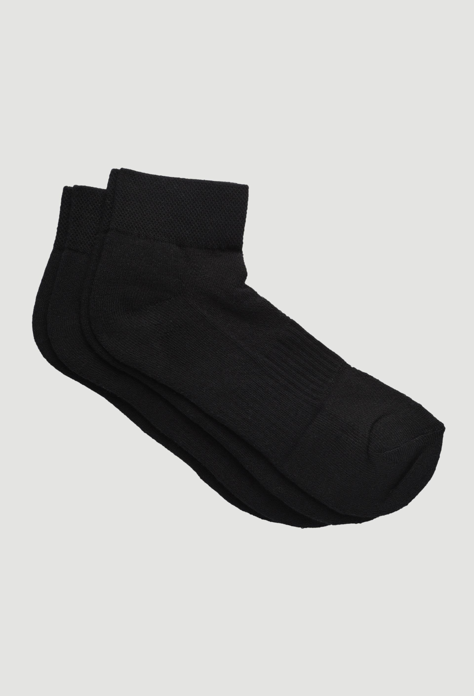 Lot de 2 paires de socquettes en coton de SPORT, certifi&eacute; OEKO-TEX, Noir, swatch image