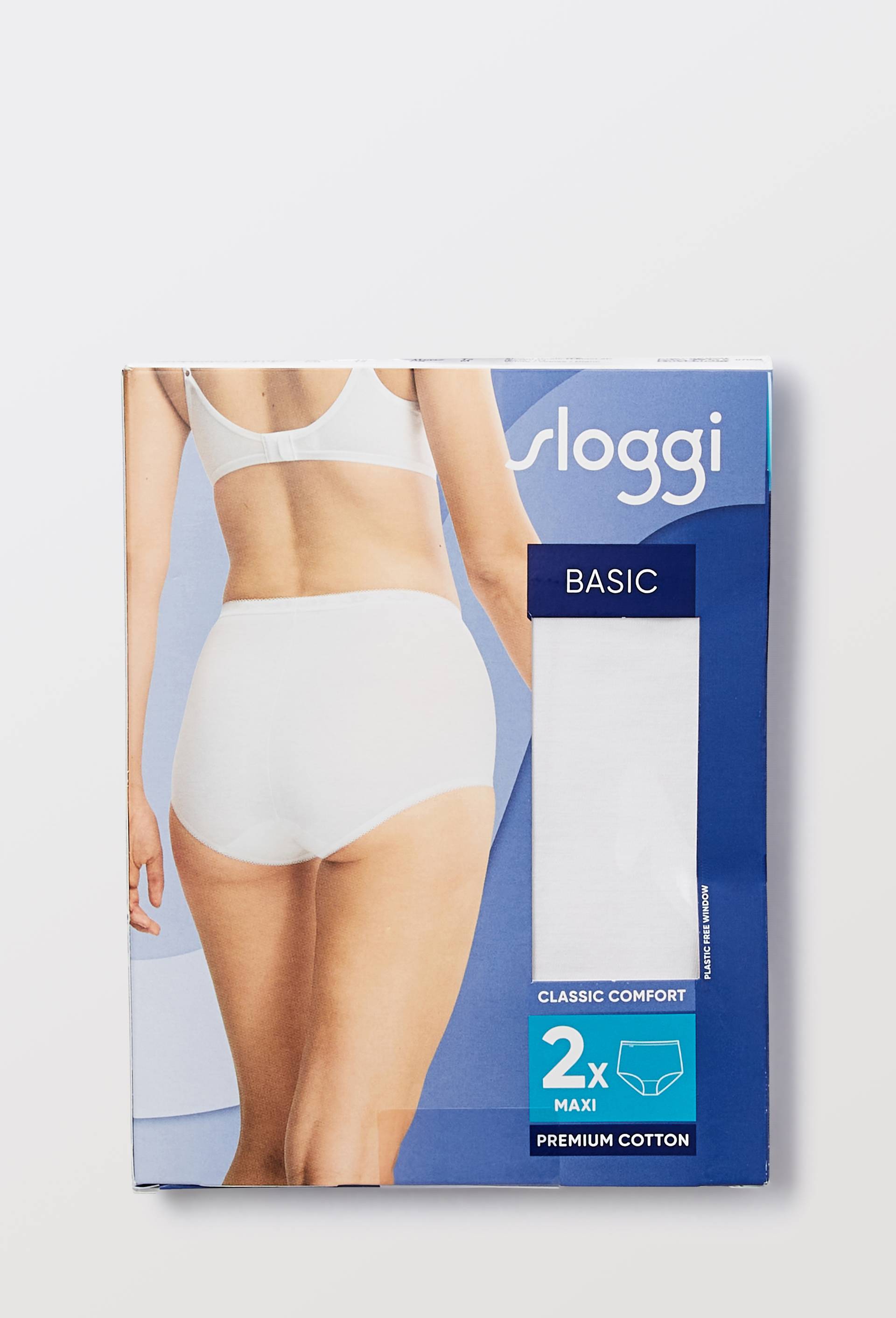 Lot de 2 culottes maxi en coton Sloggi, Blanc, large image number 2.0