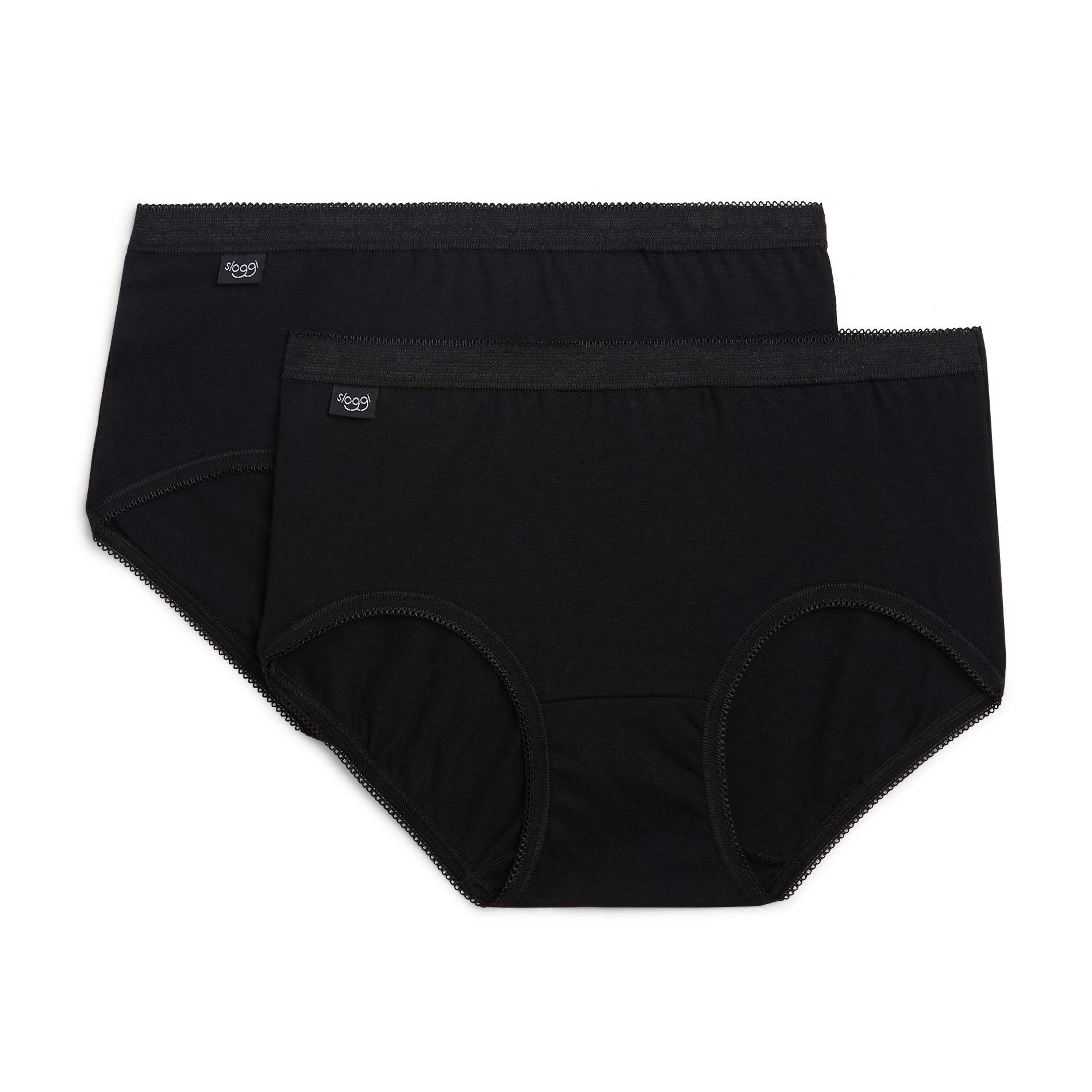 Lot de 2 culottes midi en coton Sloggi, Noir, large image number 1