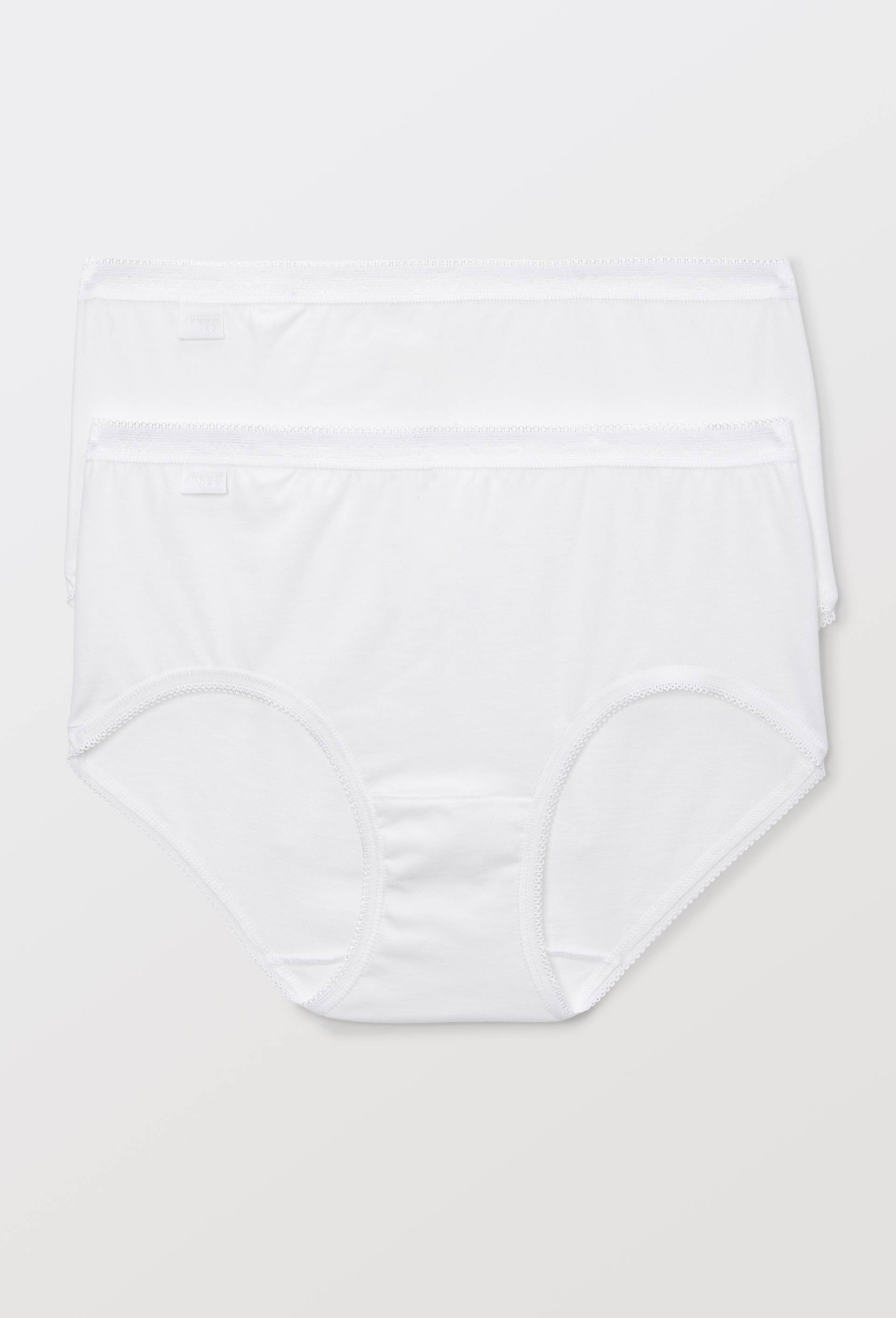 Lot de 2 culottes midi en coton Sloggi, Blanc, large image number 0