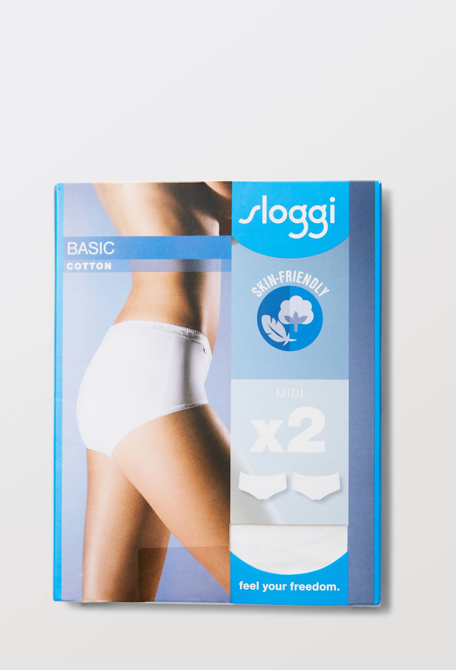 Lot de 2 culottes midi en coton Sloggi, Blanc, large image number 2