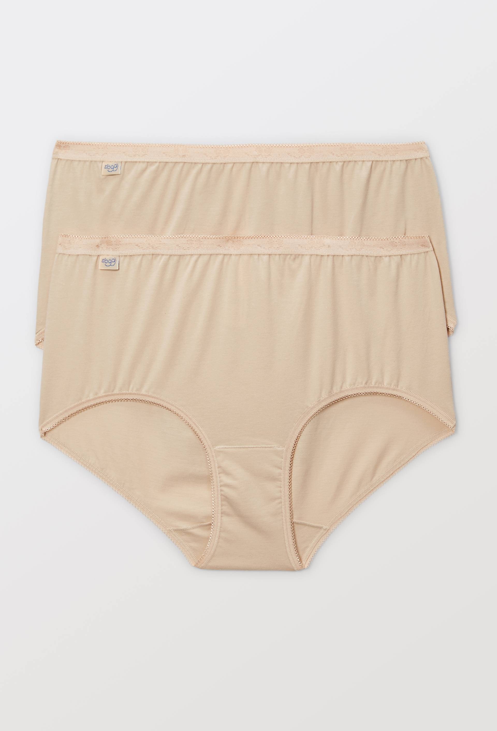 Lot de 2 culottes midi en coton Sloggi, Beige clair, large image number 0.0