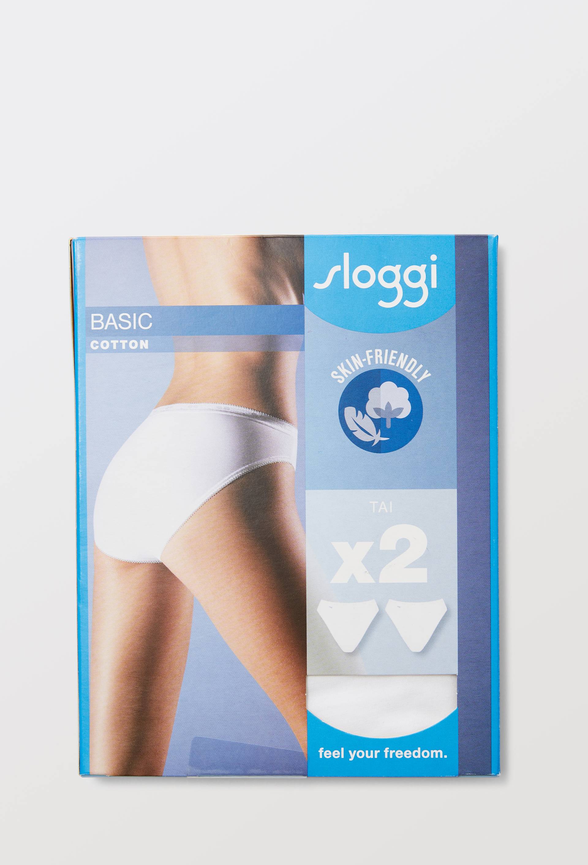 Lot de 2 culottes &eacute;chancr&eacute;es en coton Sloggi, Blanc, large image number 2.0