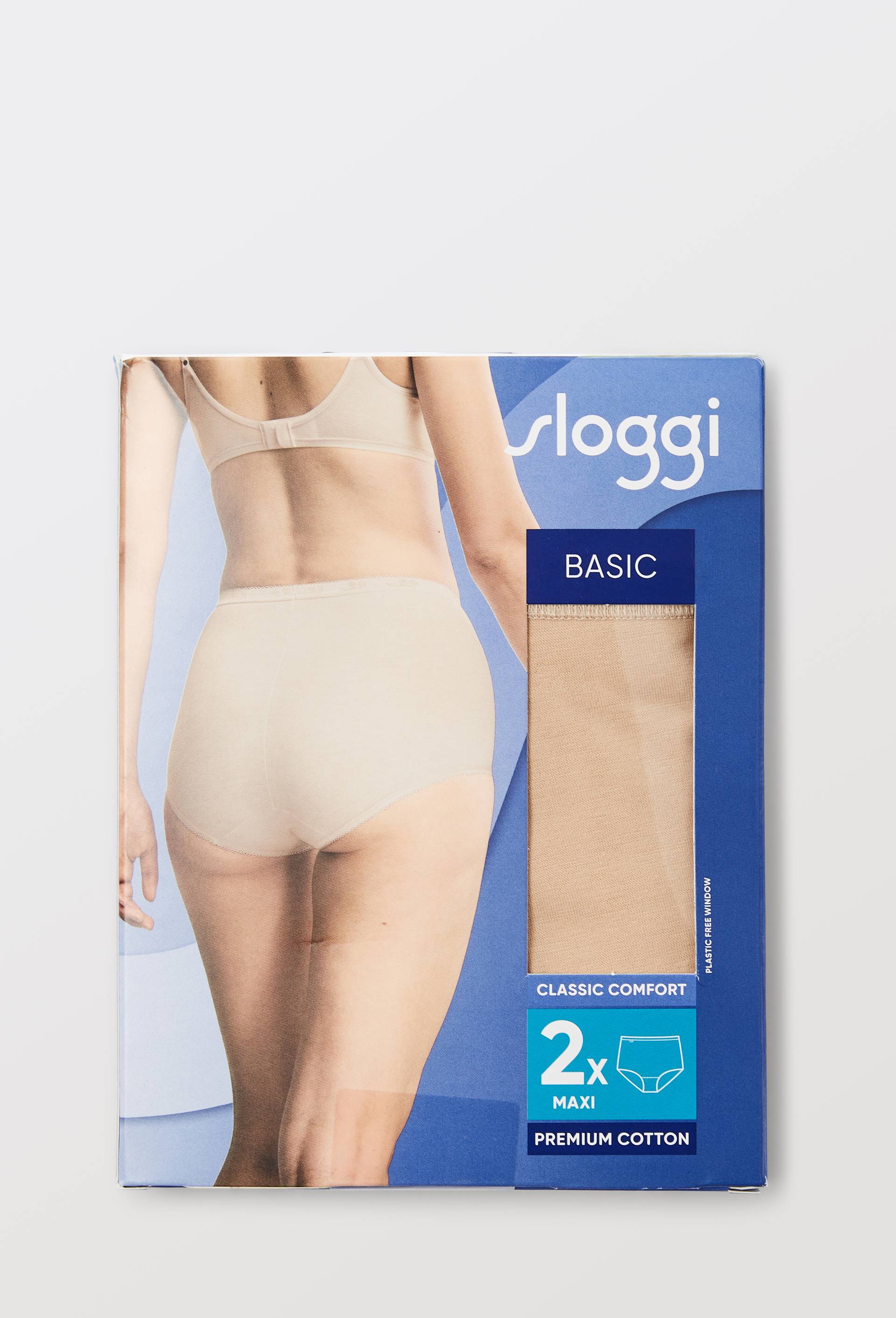 Lot de 2 culottes maxi en coton Sloggi, Beige clair, large image number 2