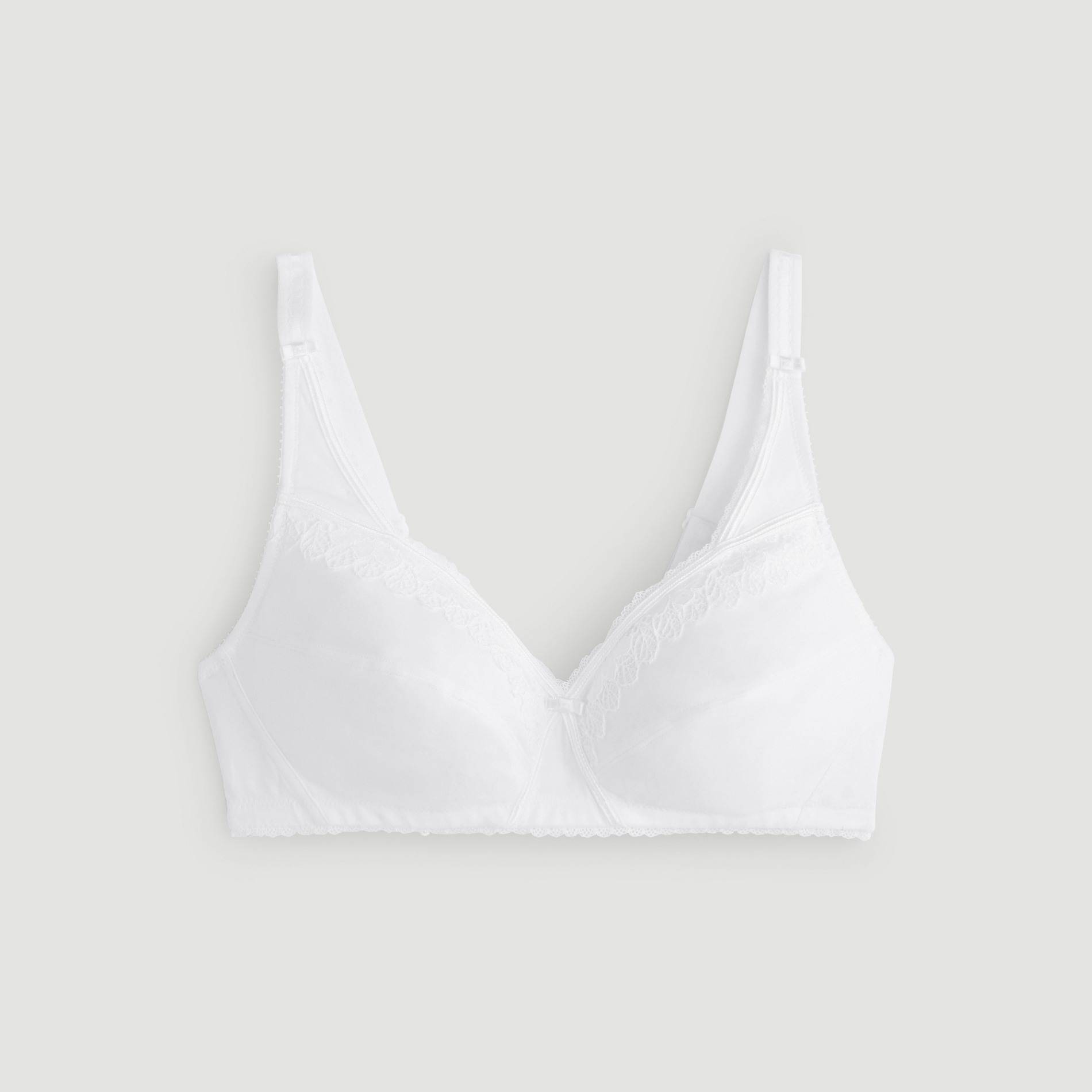 Soutien-gorge Playtex sans armatures coeur crois&eacute; coton, Blanc, large image number 2