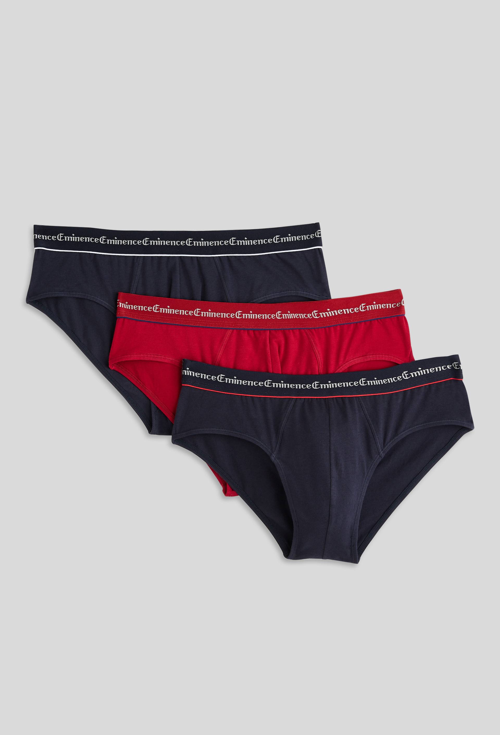Lot de 3 slips en coton BIO BUSINESS Eminence, certifi&eacute; OEKO-TEX, Multicolore, large image number 0