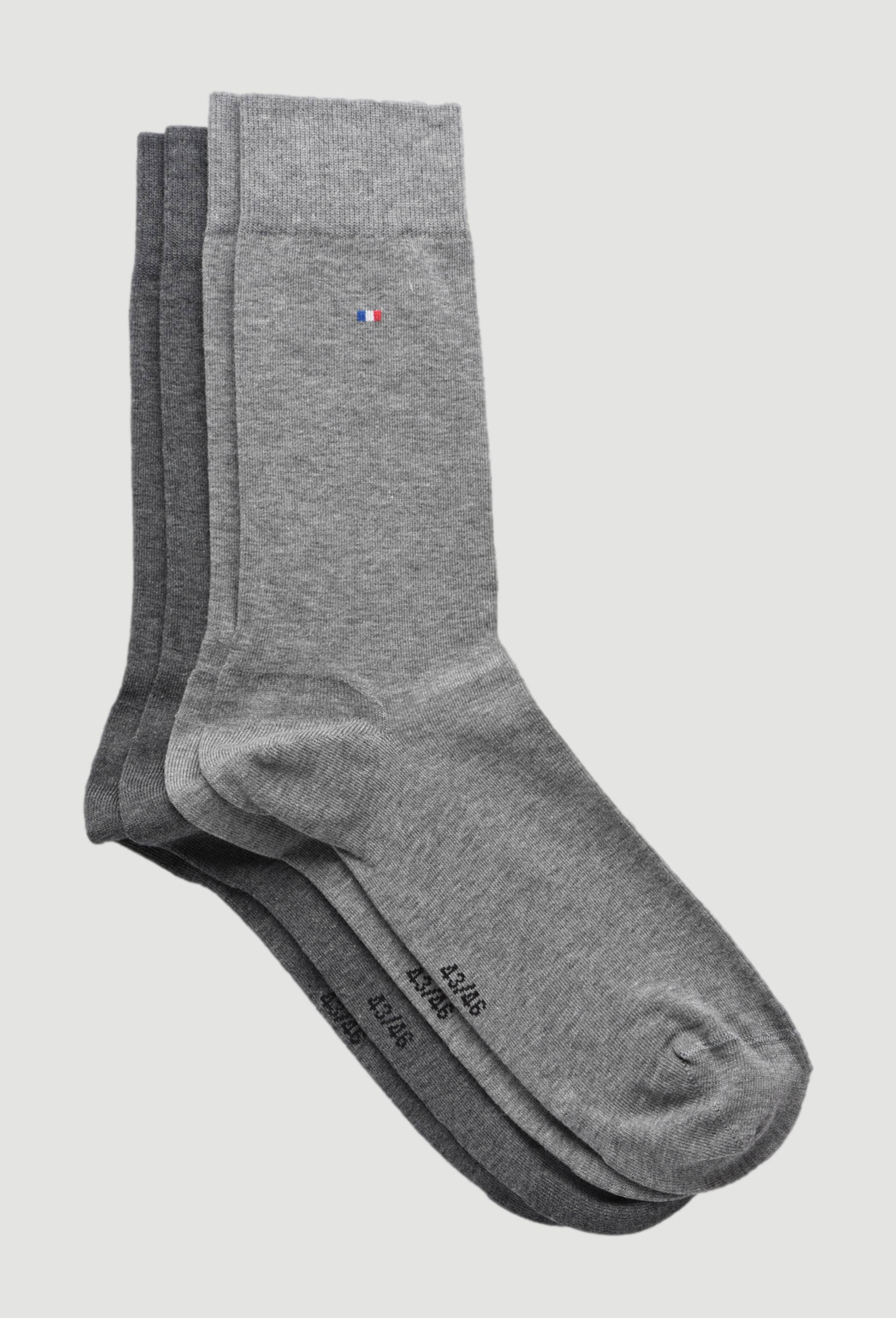Lot de 2 paires de chaussettes en coton Fabrication Française, Gris, swatch image