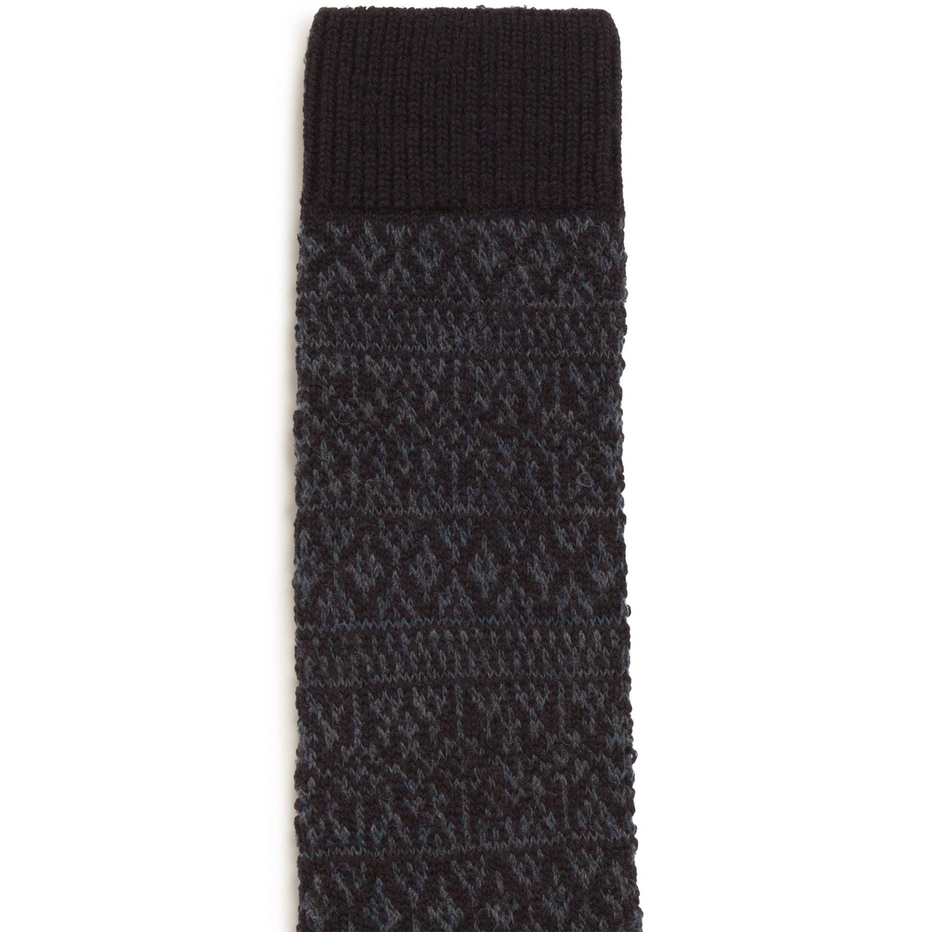 Paire de chaussettes fantaisie en laine, Marine, large image number 1
