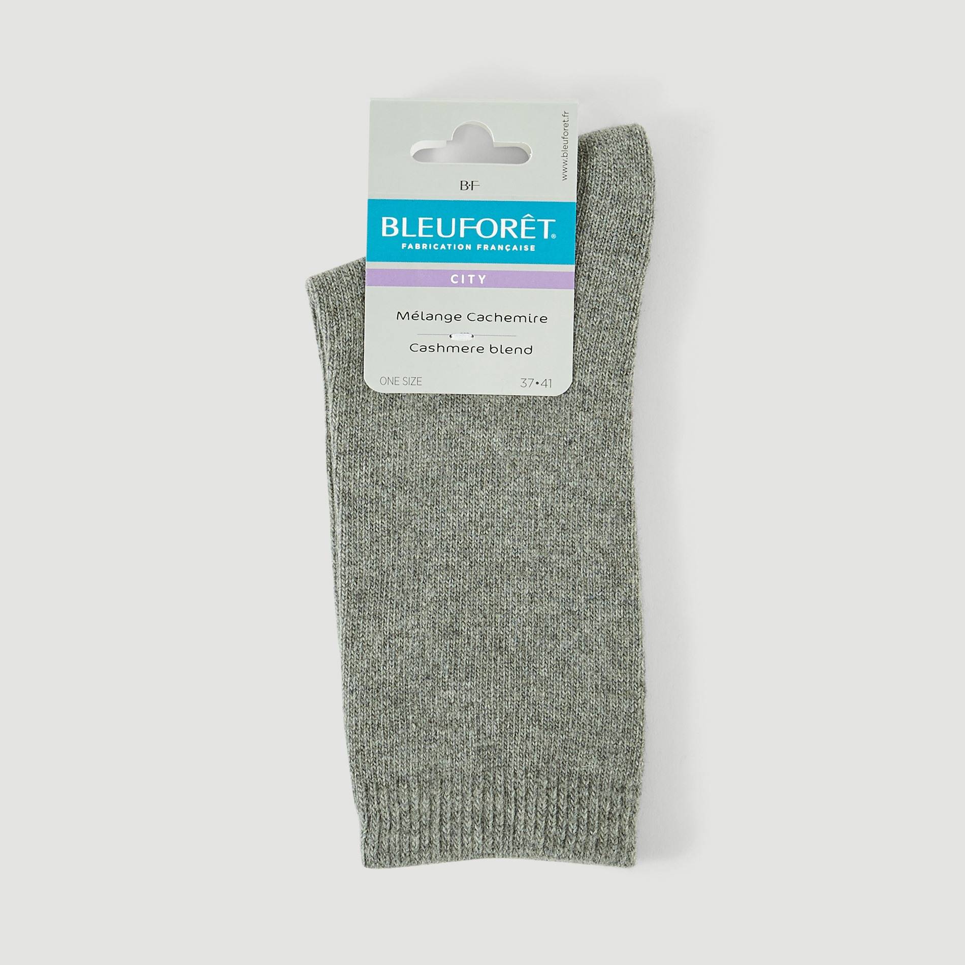 Paire de chaussettes contenant du cachemire Bleuforêt, Gris, large image number 0