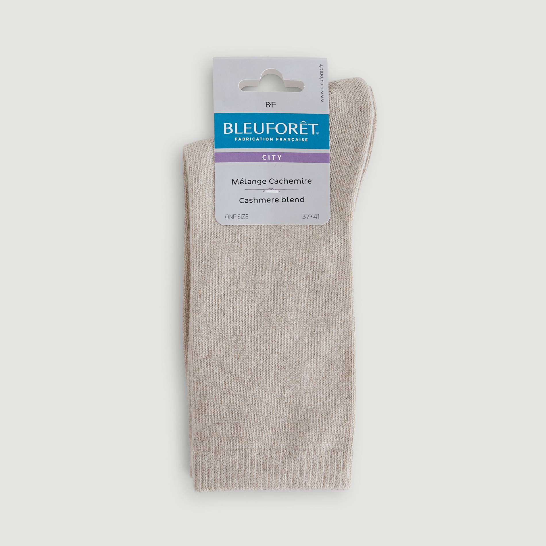 Paire de chaussettes contenant du cachemire Bleuforêt, Beige, large image number 0