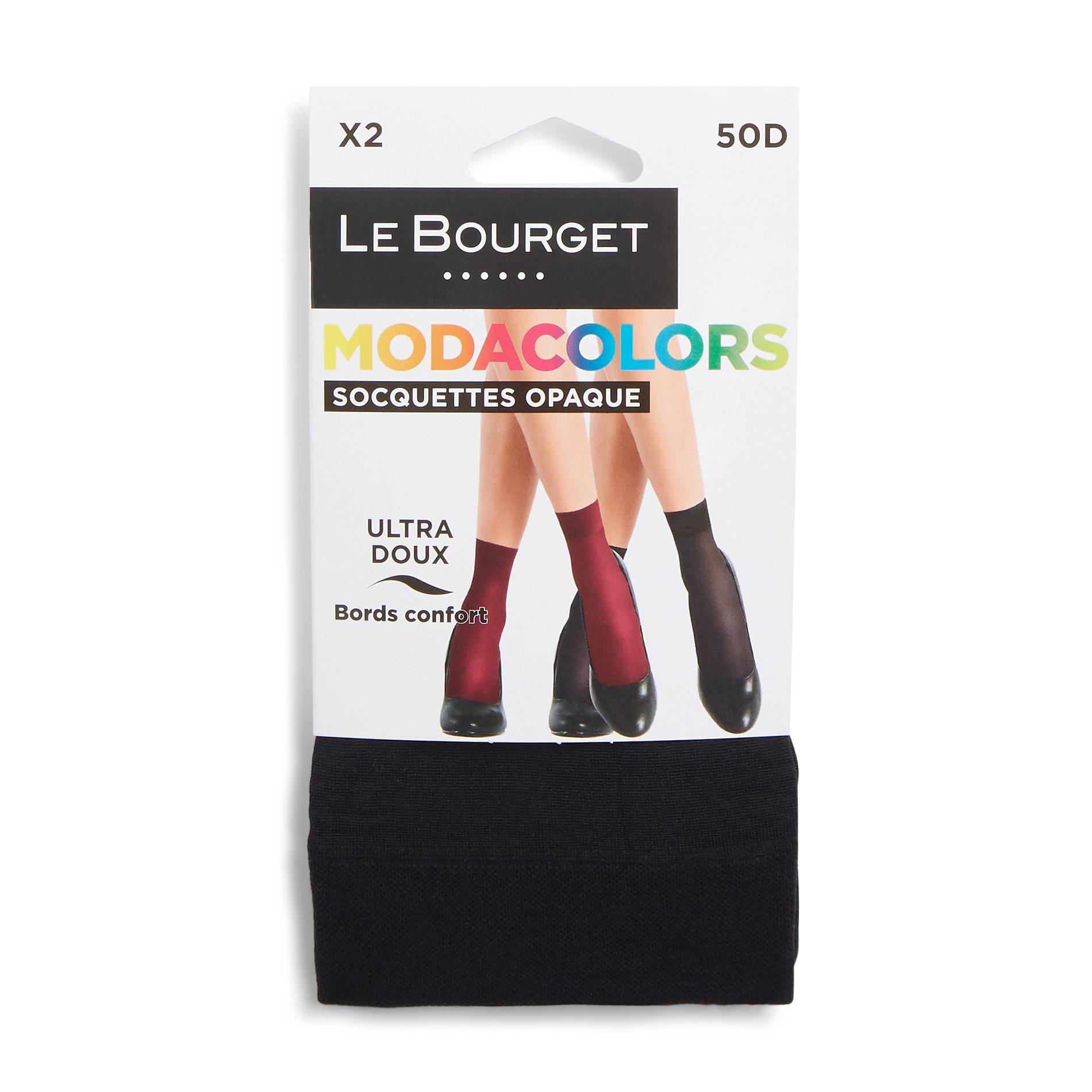 Socquettes opaque, Noir, large image number 0