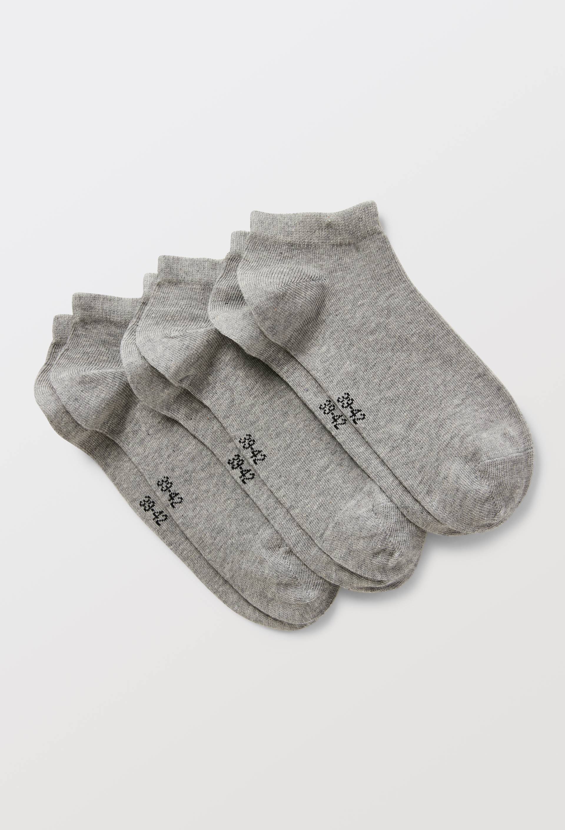 Lot de 3 paires de socquettes en coton de SPORT, certifi&eacute; OEKO-TEX, Gris, large image number 0