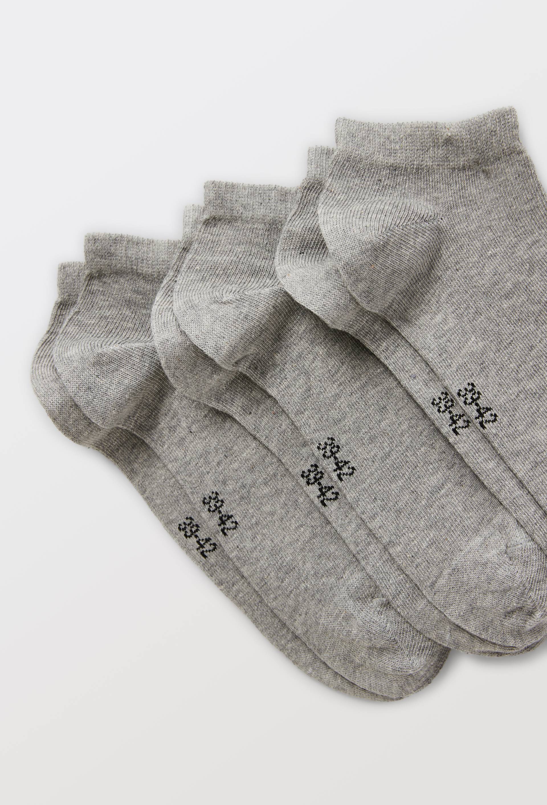 Lot de 3 paires de socquettes en coton de SPORT, certifi&eacute; OEKO-TEX, Gris, large image number 1