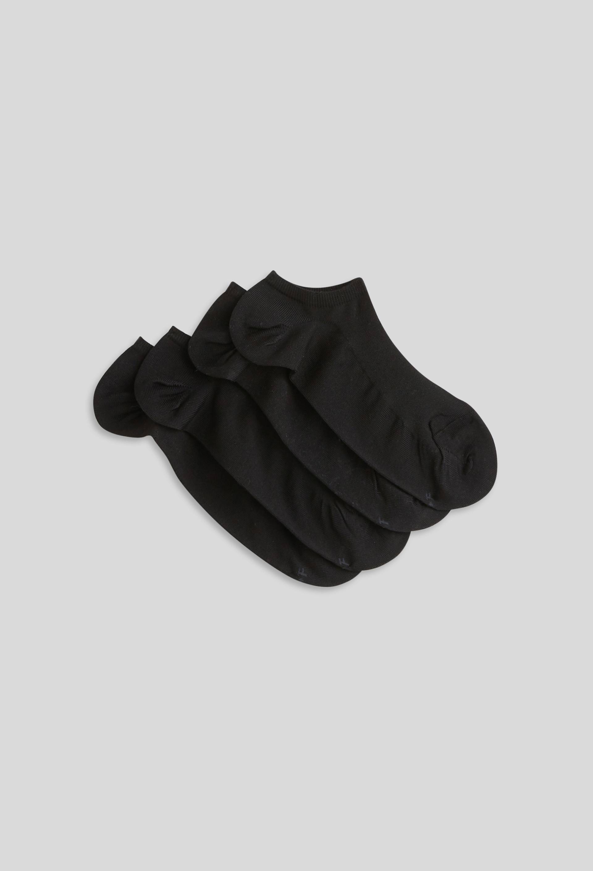 Lot de 2 paires de socquettes en fil d'écosse Bleuforêt, Noir, swatch image