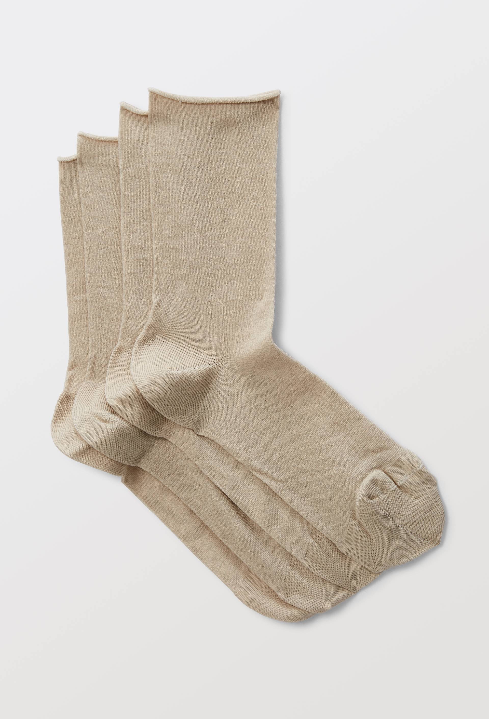 Lot de 2 chaussettes en coton Bleufor&ecirc;t, Beige clair, large image number 0