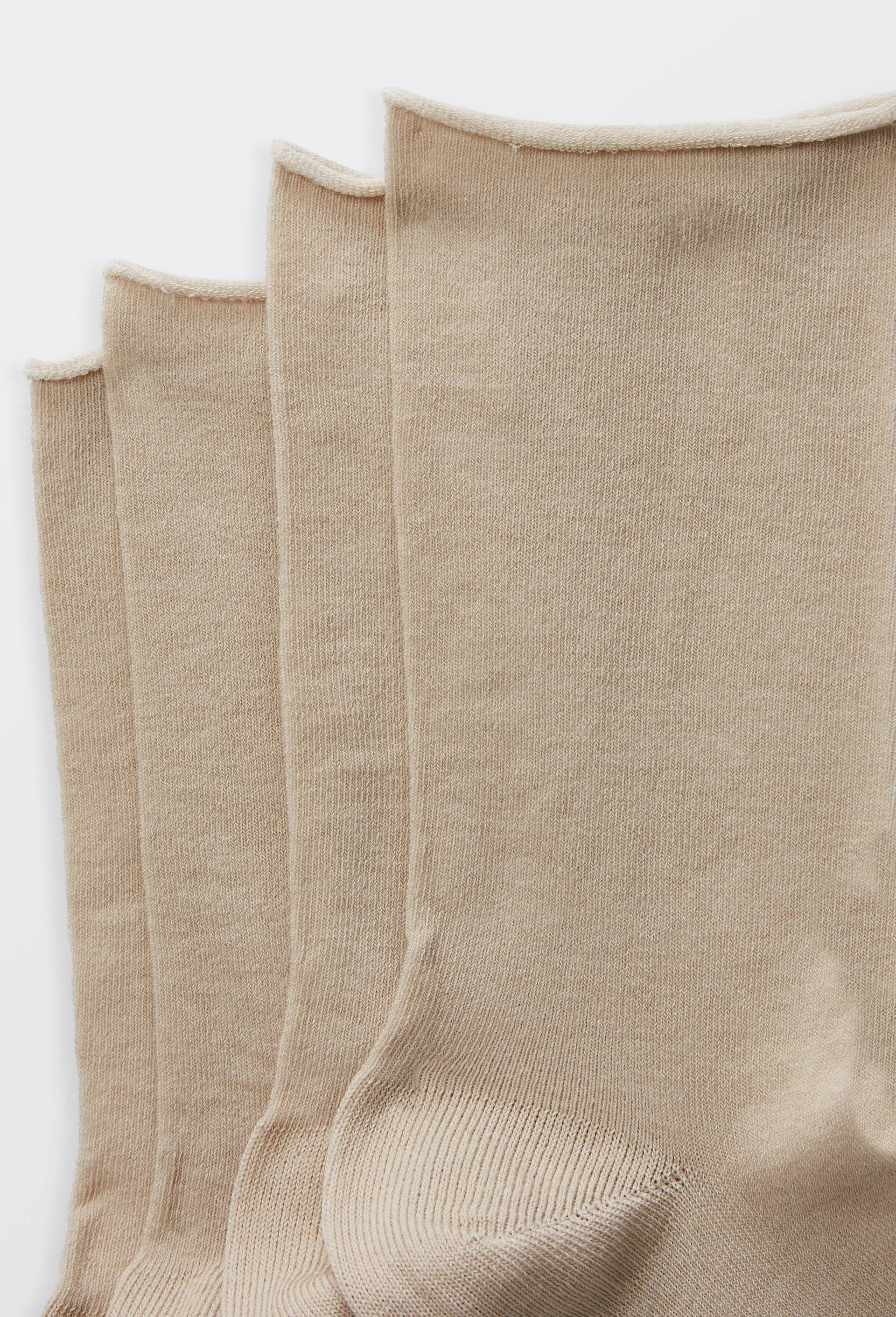 Lot de 2 chaussettes en coton Bleufor&ecirc;t, Beige clair, large image number 1