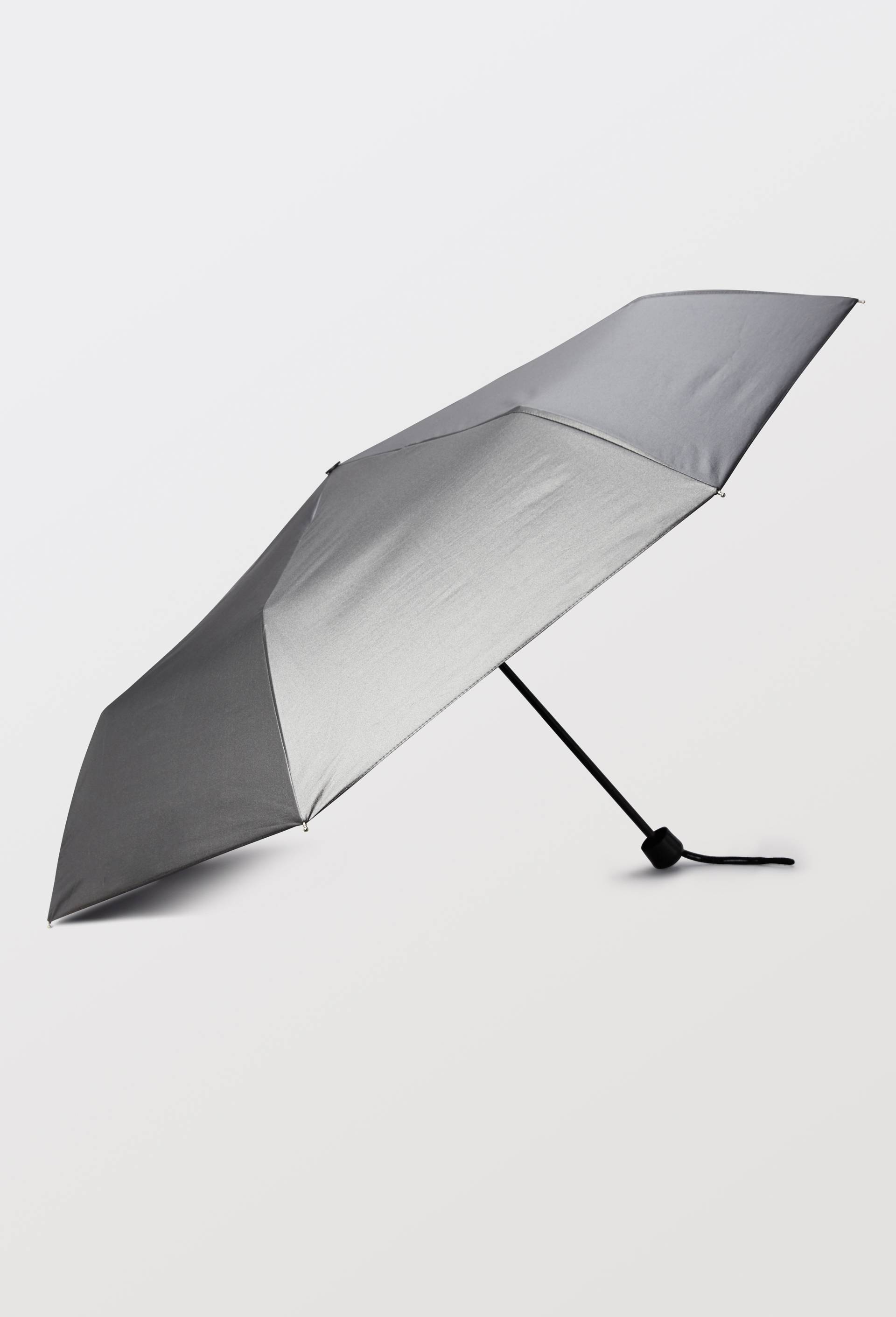 Parapluie manuel petit format iris&eacute;, Argent, large image number 1