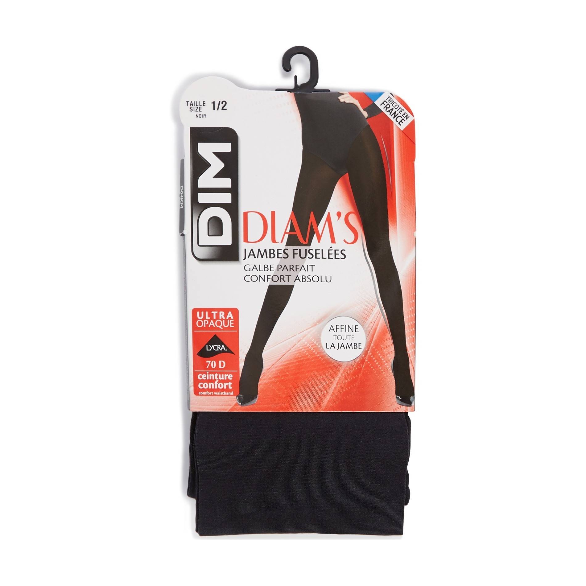 Collant noir sculptant jambes fusel&eacute;es DIM Diam's, Noir, large image number 0