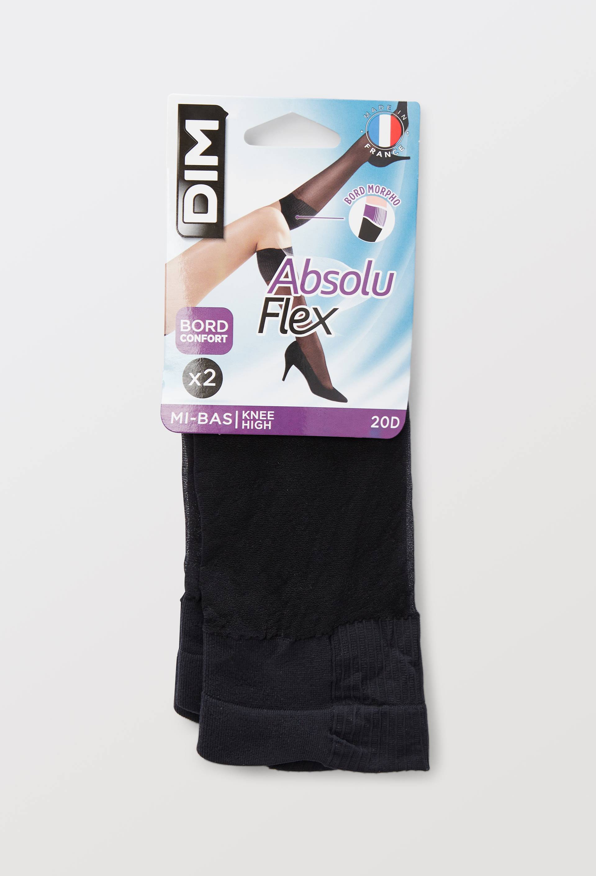 Lot de 2 mi-bas ABSOLU FLEX DIM, Noir, large image number 1