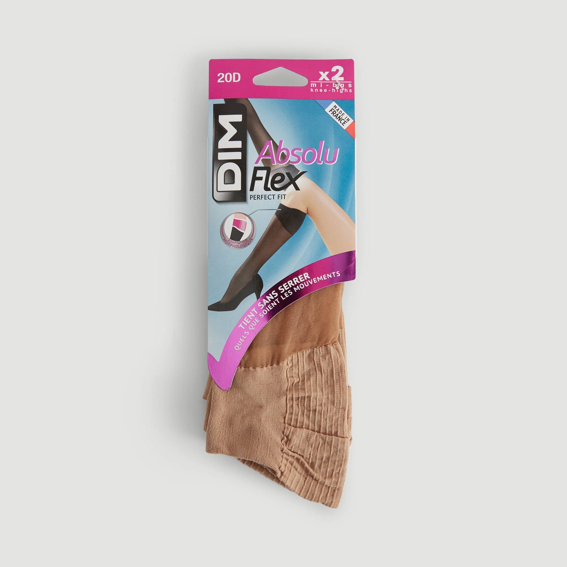 Lot de 2 mi-bas ABSOLU FLEX DIM, Beige, large image number 0