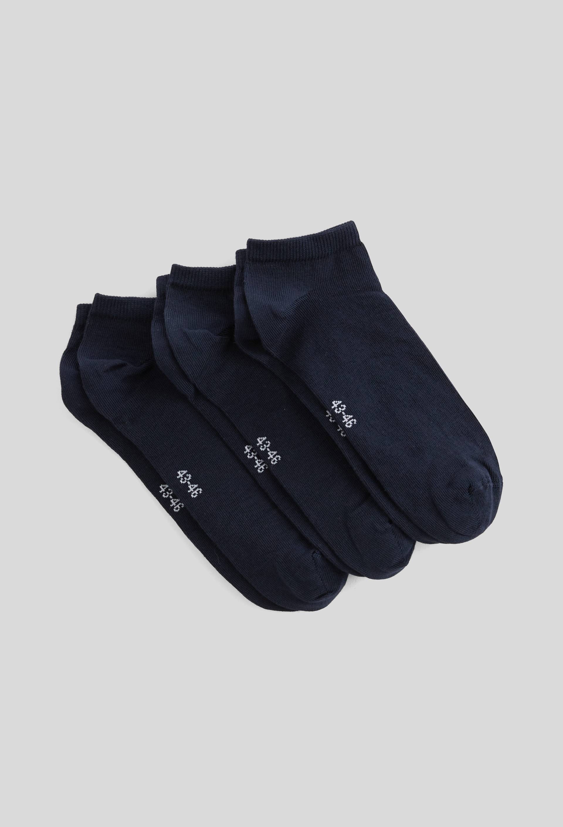 Lot de 3 paires de socquettes en coton de SPORT, certifié OEKO-TEX, Bleu foncé, swatch image