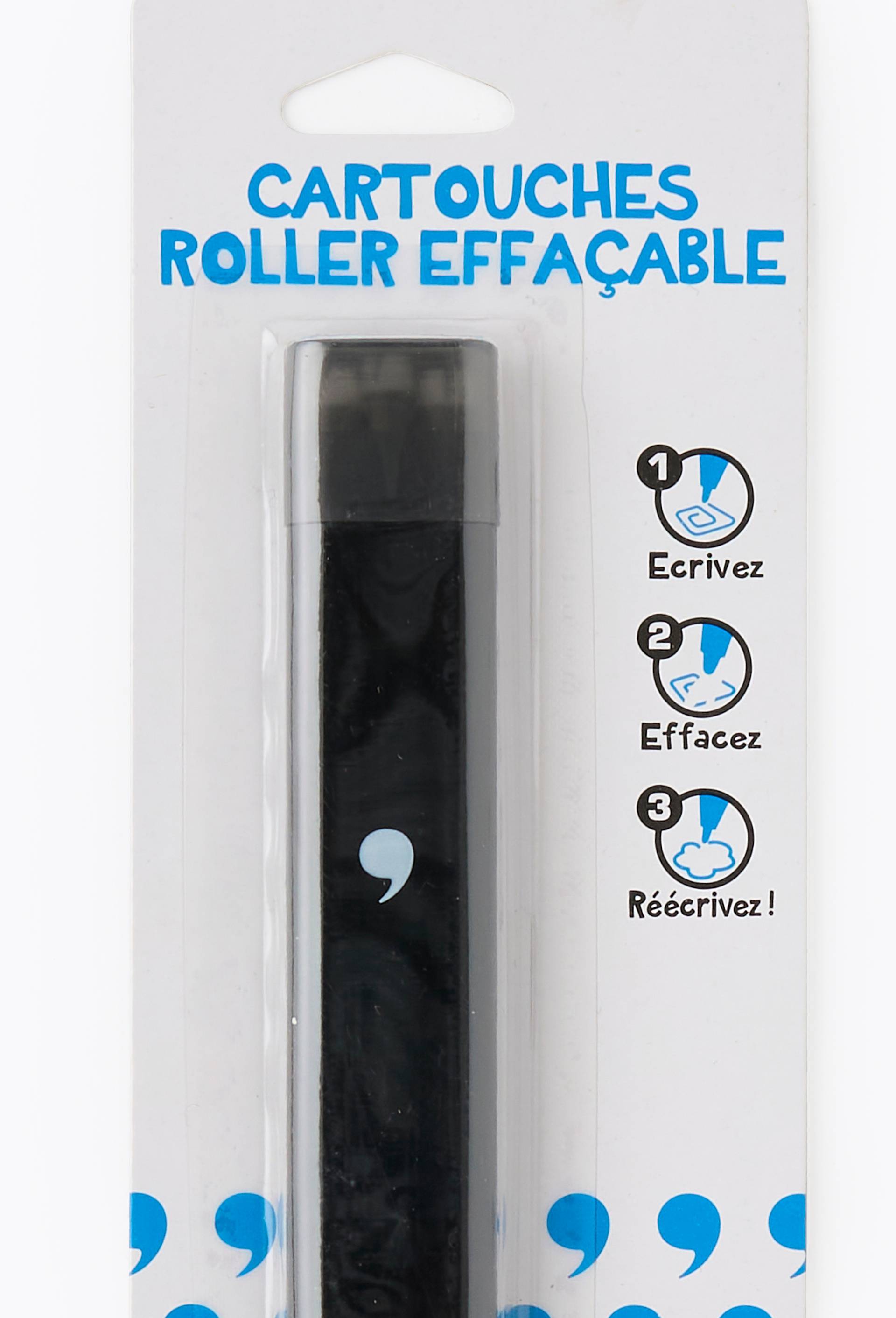 Recharges roller effaÃ§able noir, , large image number 1