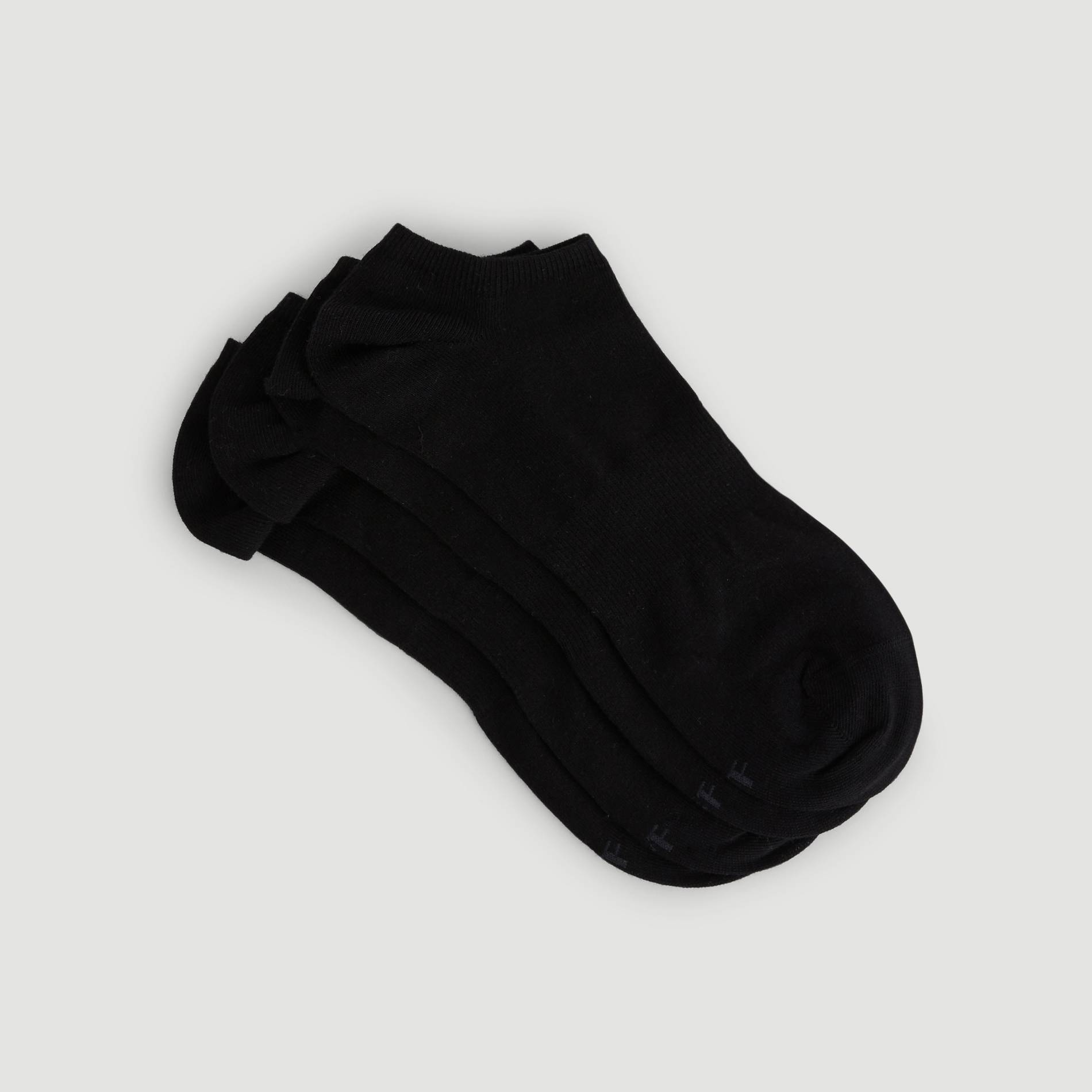 Lot de 2 paires de socquettes en coton Bleuforêt, Noir, swatch image