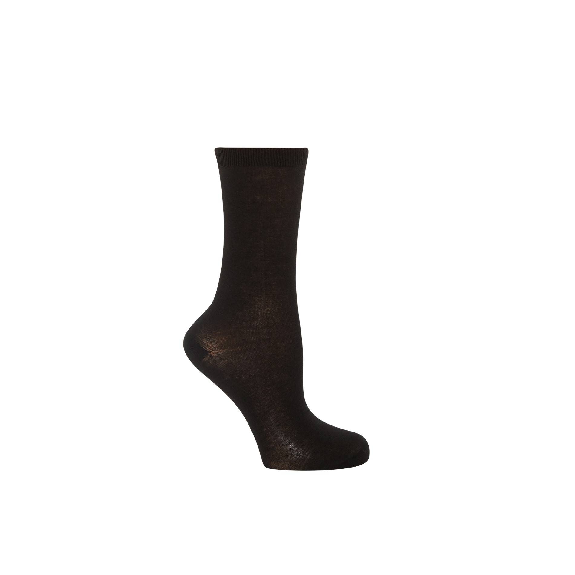 Chaussettes voile coton, noir, Noir, large image number 0.0